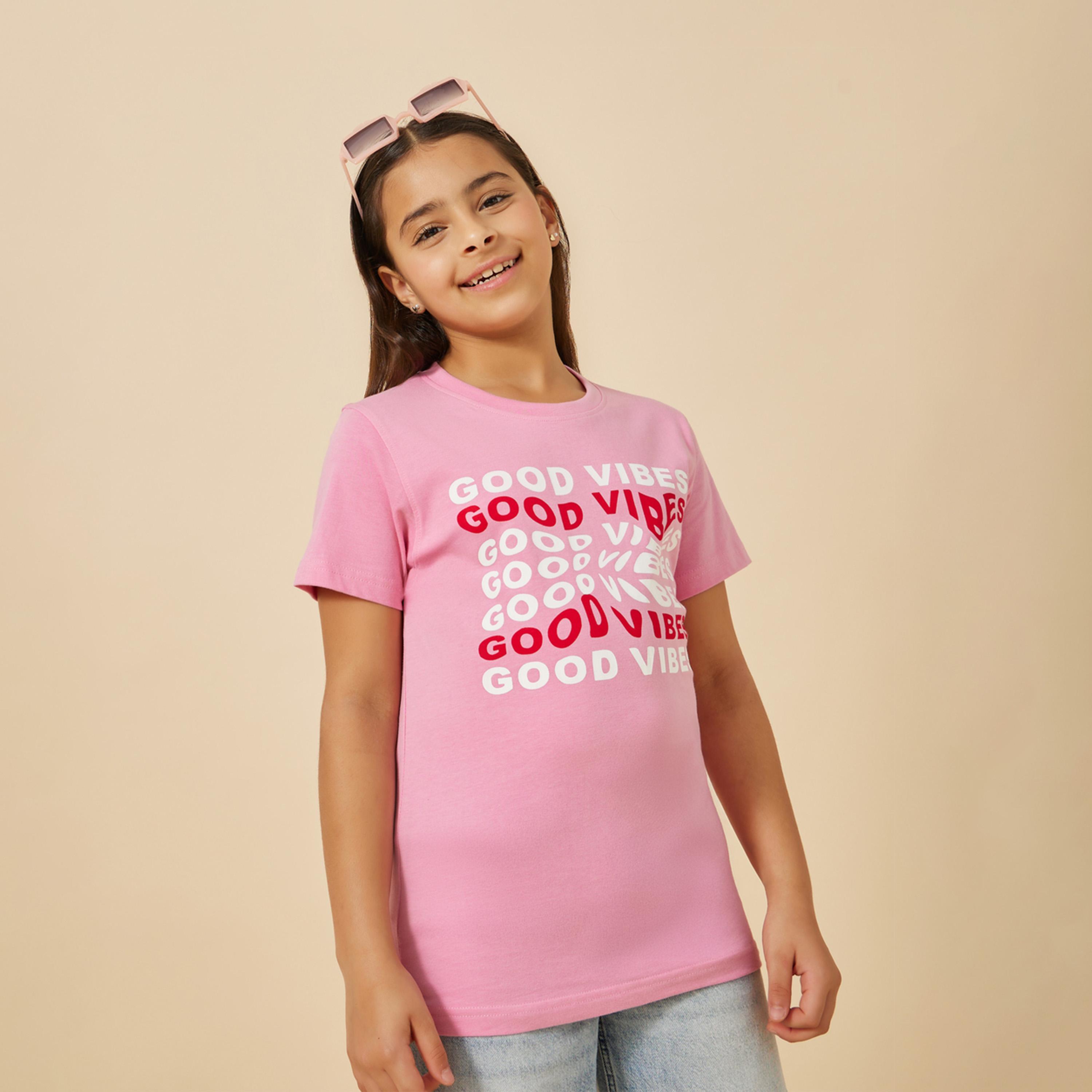 Styli Printed T-Shirt-girls-clothing-tshirts-image-1