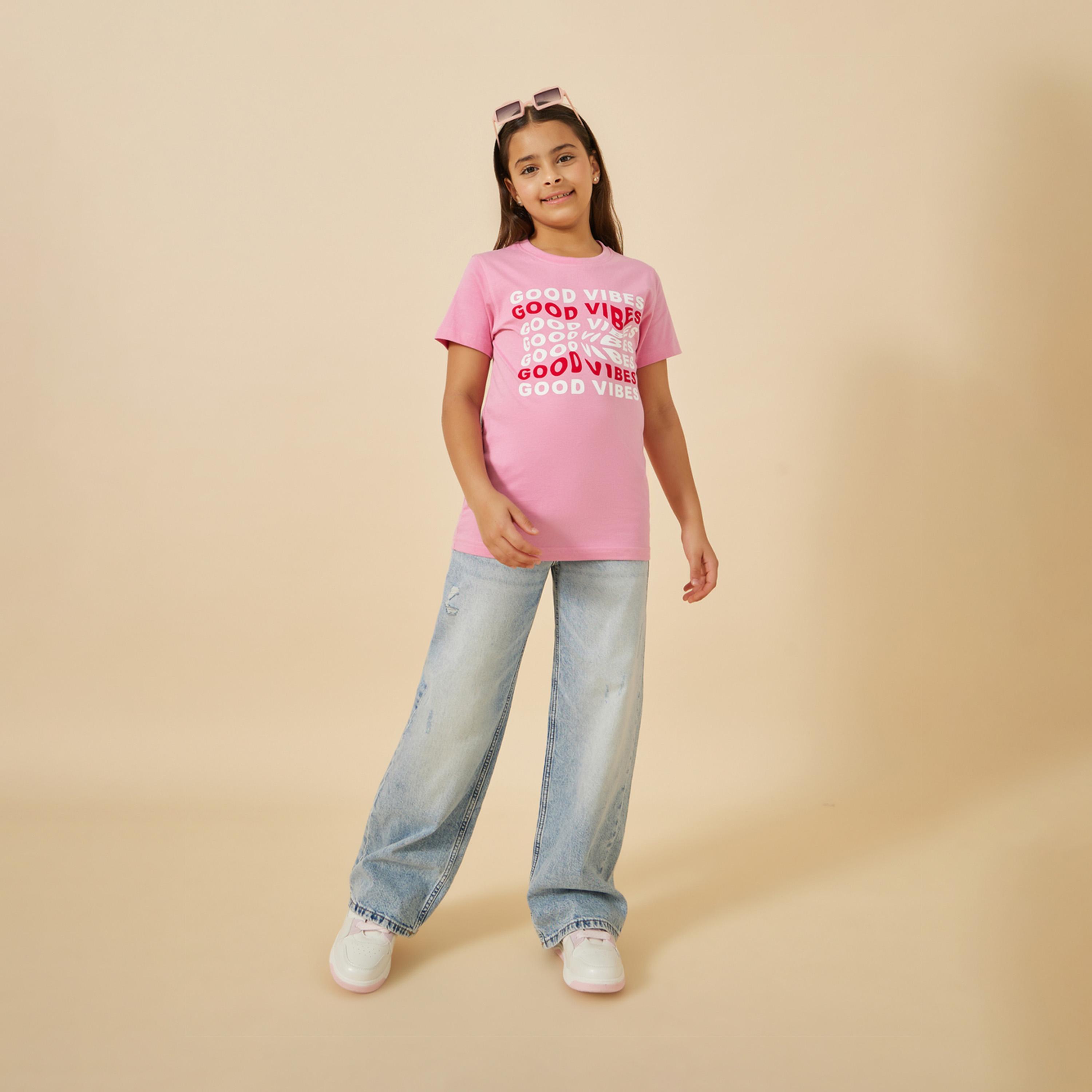 Styli Printed T-Shirt-girls-clothing-tshirts-image-2