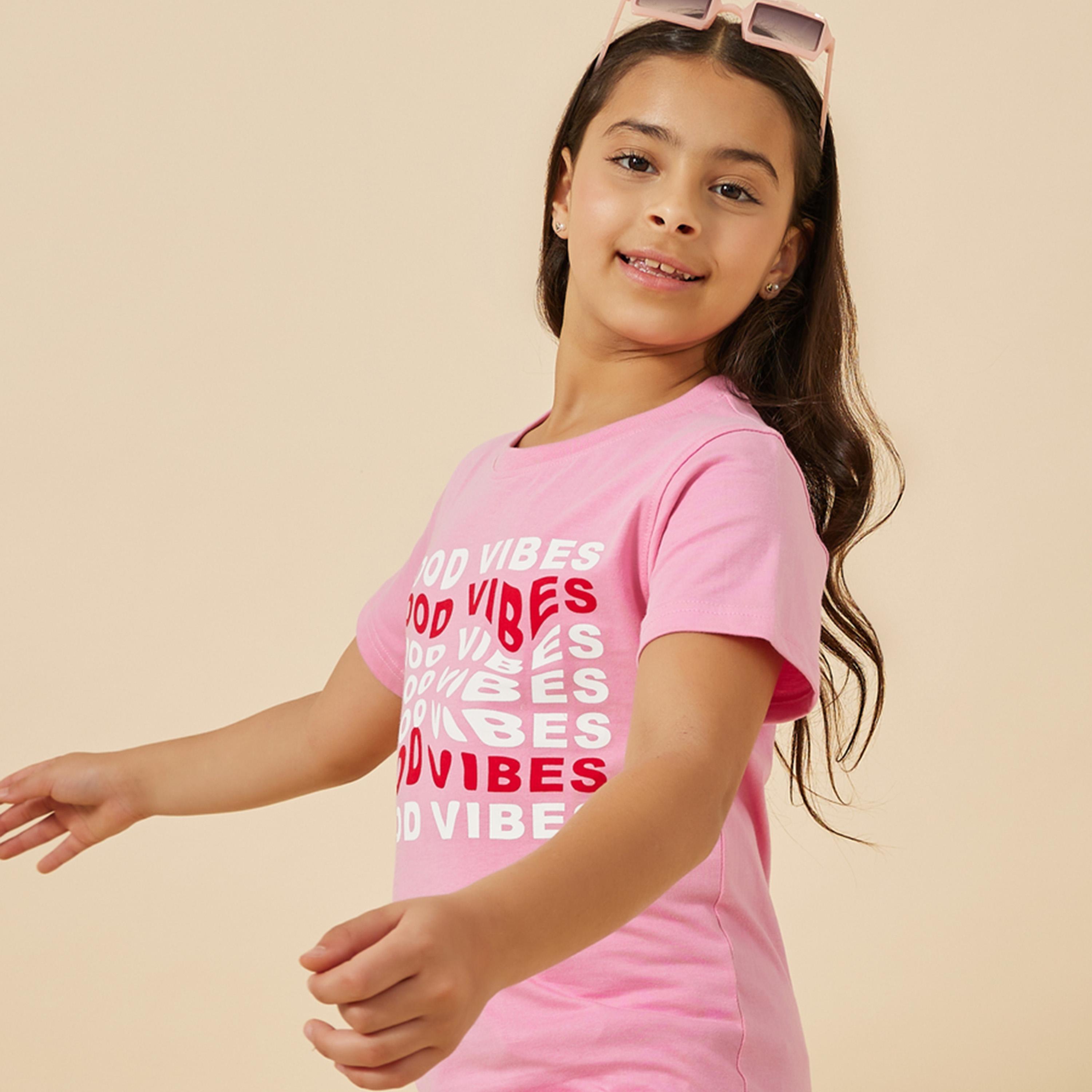 Styli Printed T-Shirt-girls-clothing-tshirts-image-3