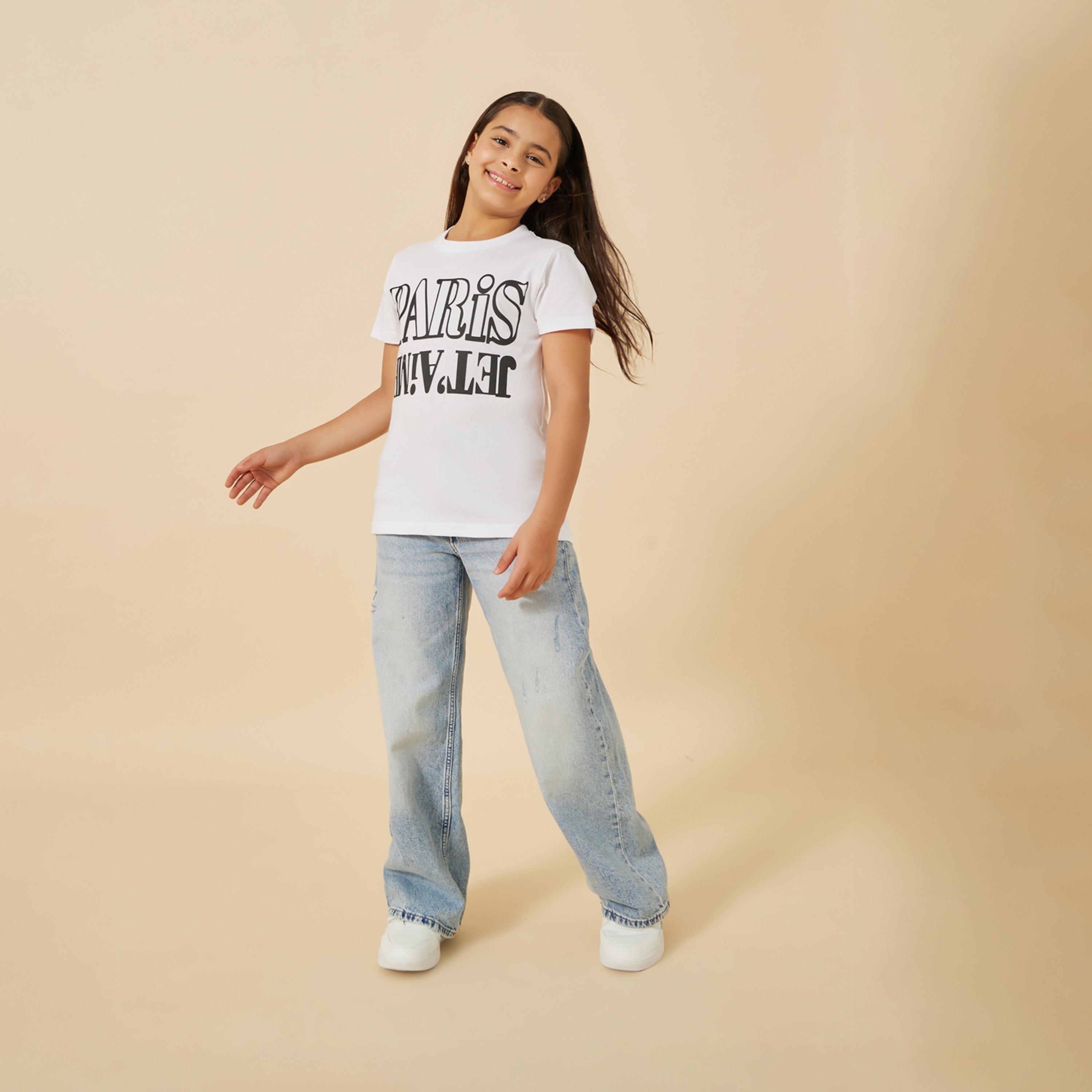 Styli Printed T-Shirt-girls-clothing-tshirts-image-2