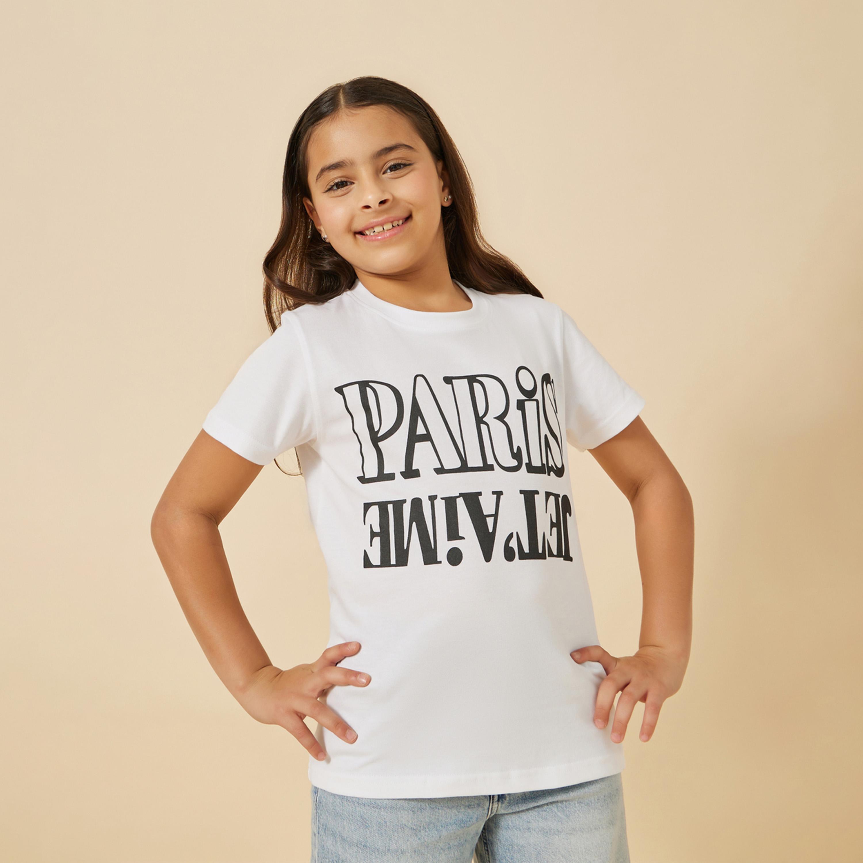 Styli Printed T-Shirt-girls-clothing-tshirts-image-3