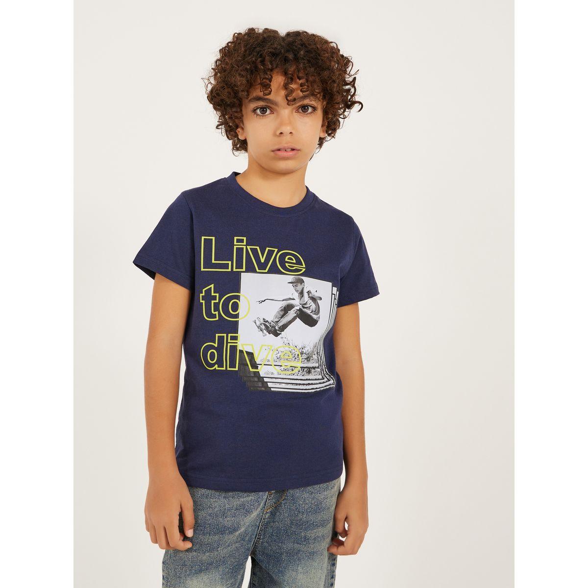 Styli Graphic Print Round Neck T-Shirt-boys-clothing-tshirtsandpolos-image-1