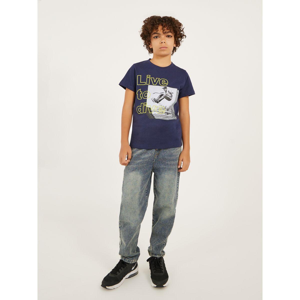 Styli Graphic Print Round Neck T-Shirt-boys-clothing-tshirtsandpolos-image-2
