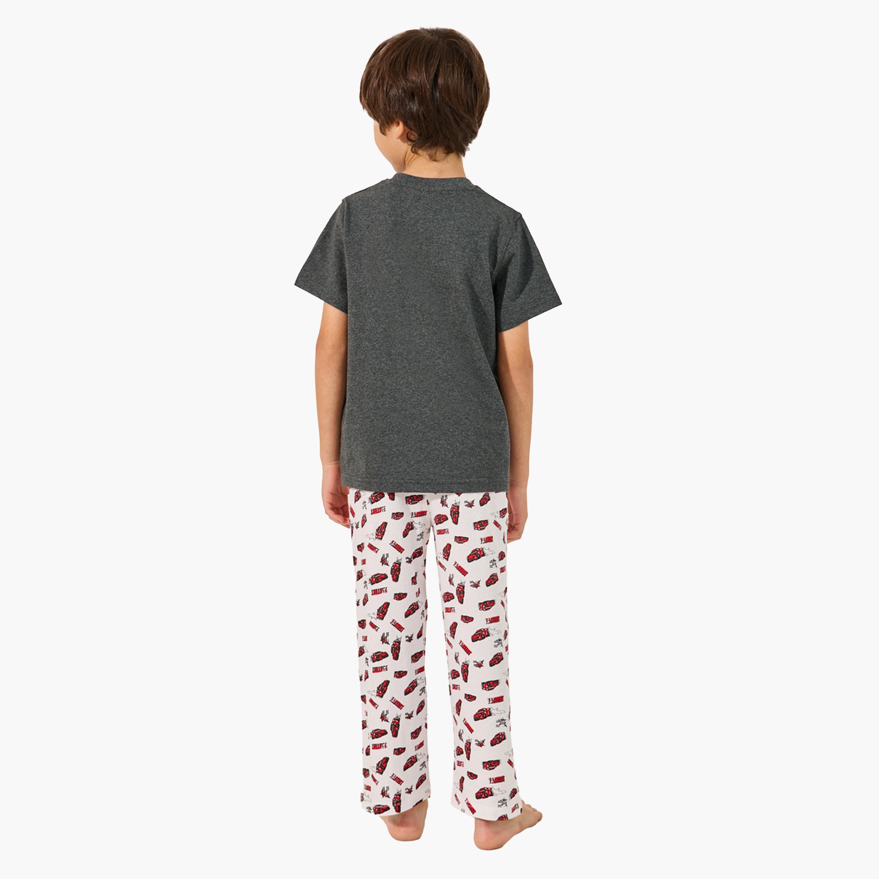 Styli Graphic Print T-Shirt and Pyjama Set-boys-clothing-nightwear-image-5