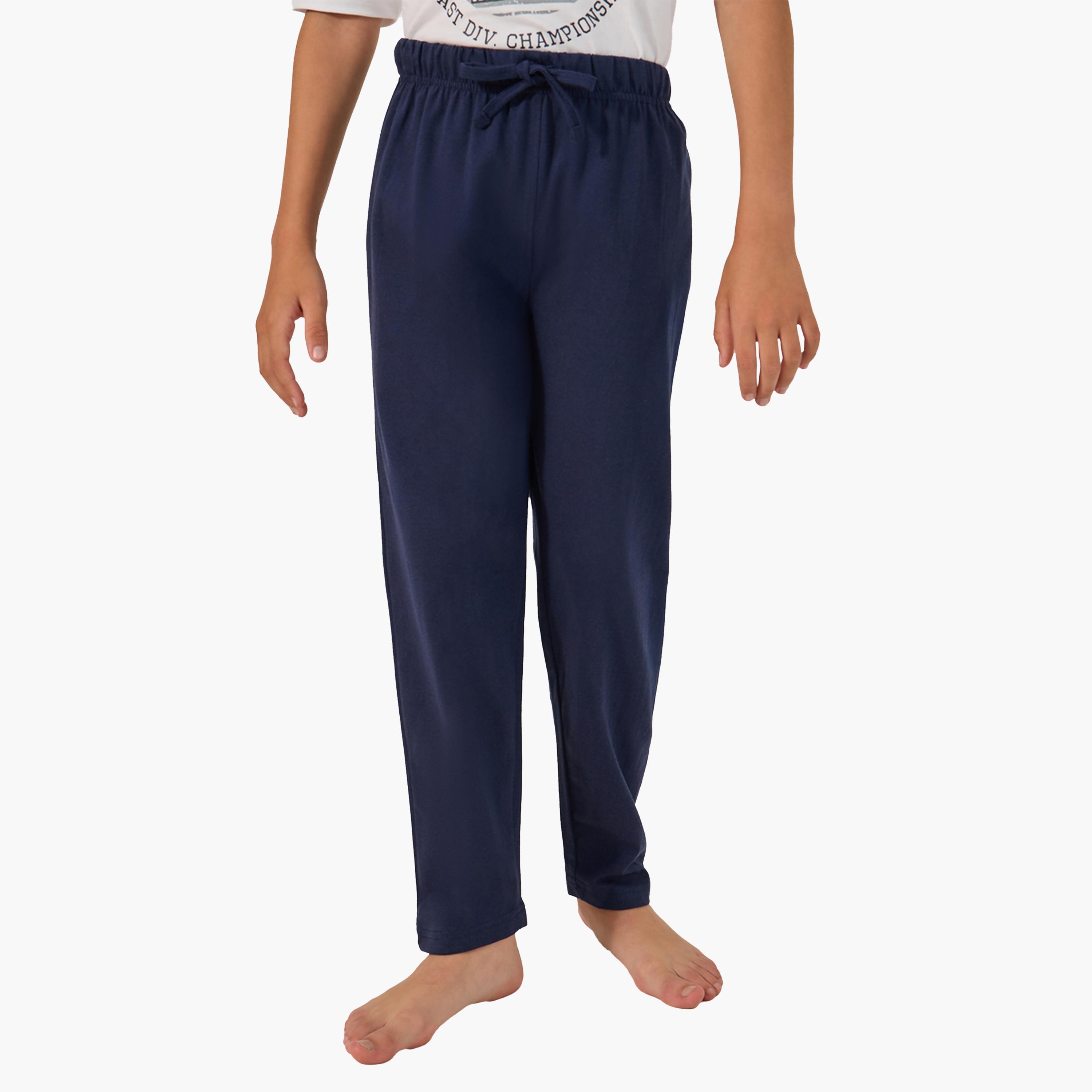 Styli Graphic Print T-Shirt and Drawstring Pyjama Set-boys-clothing-nightwear-image-4