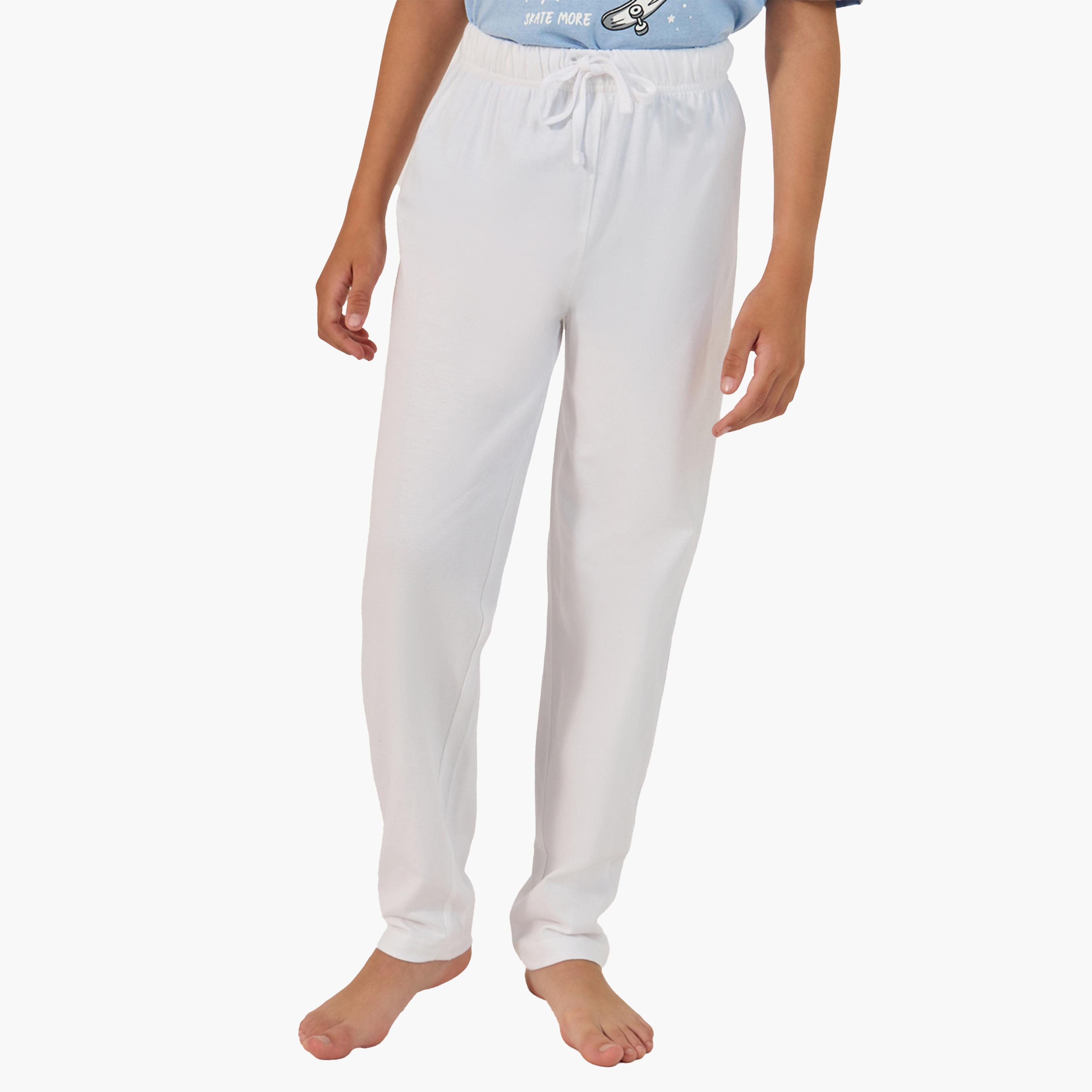 Styli Graphic Print T-Shirt and Drawstring Pyjama Set-boys-clothing-nightwear-image-4