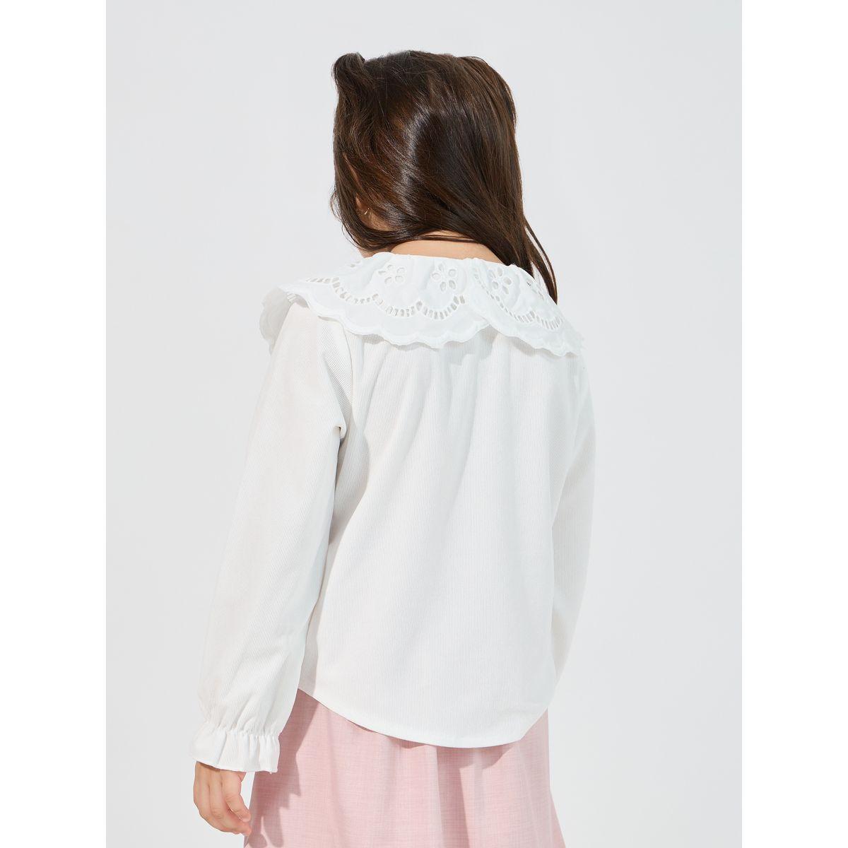 بلوزة بياقة مزينة بفتحات مع أزرار غلق-girls-clothing-blousesandshirts-image-4
