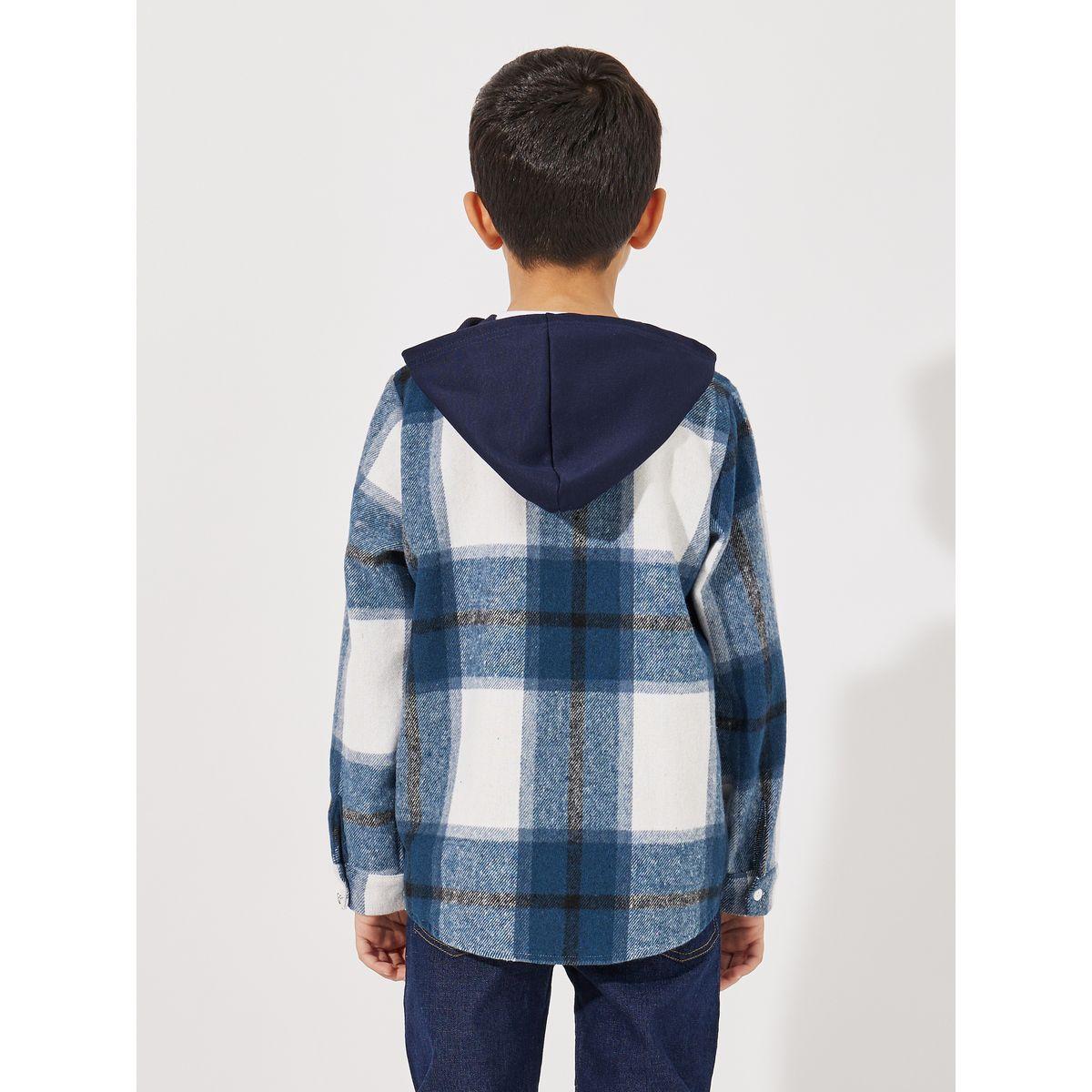جاكيت مطبع بمربعات مع ياقة هودي-boys-clothing-jacketsandcoats-image-5