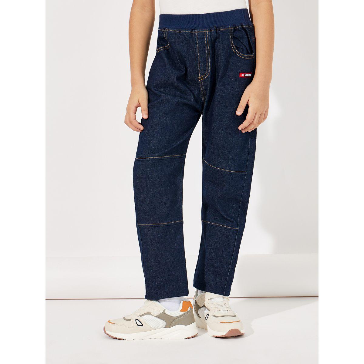 جينز بقصة سليم فت وخصر مطاطي-boys-clothing-bottoms-jeans-image-1