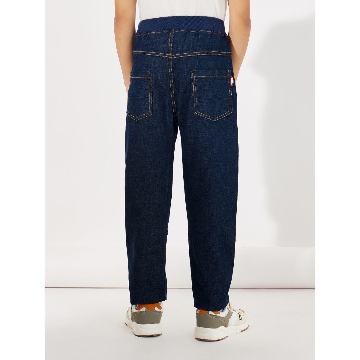 جينز بقصة سليم فت وخصر مطاطي-boys-clothing-bottoms-jeans-image-4