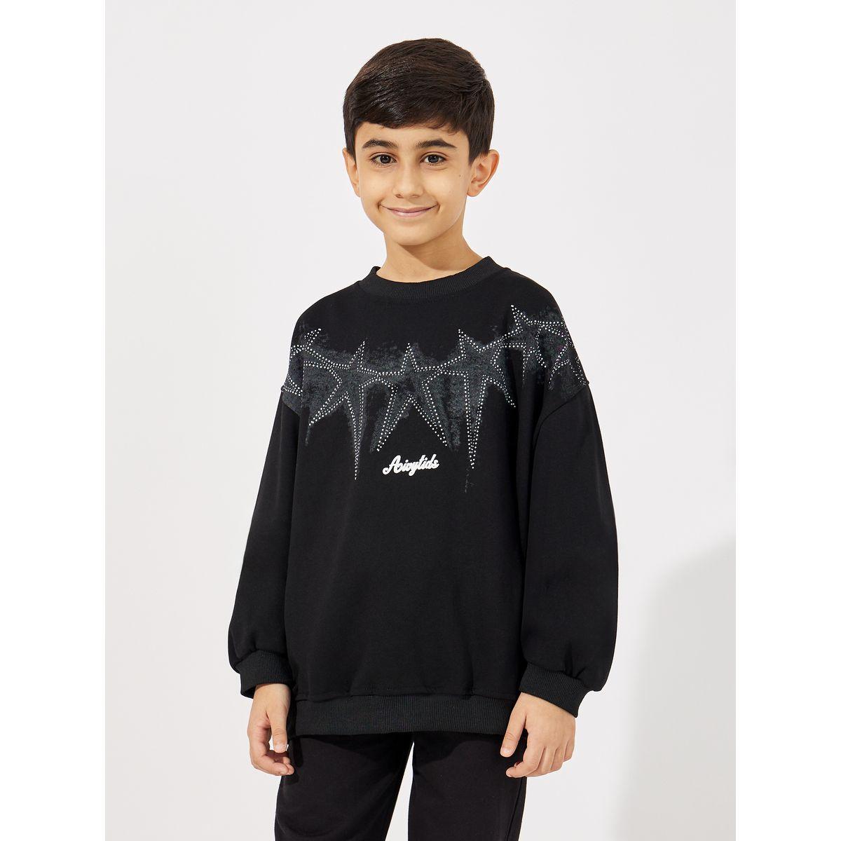 Styli Star Print Loose Fit Sweatshirt-boys-clothing-sweatshirts-image-1