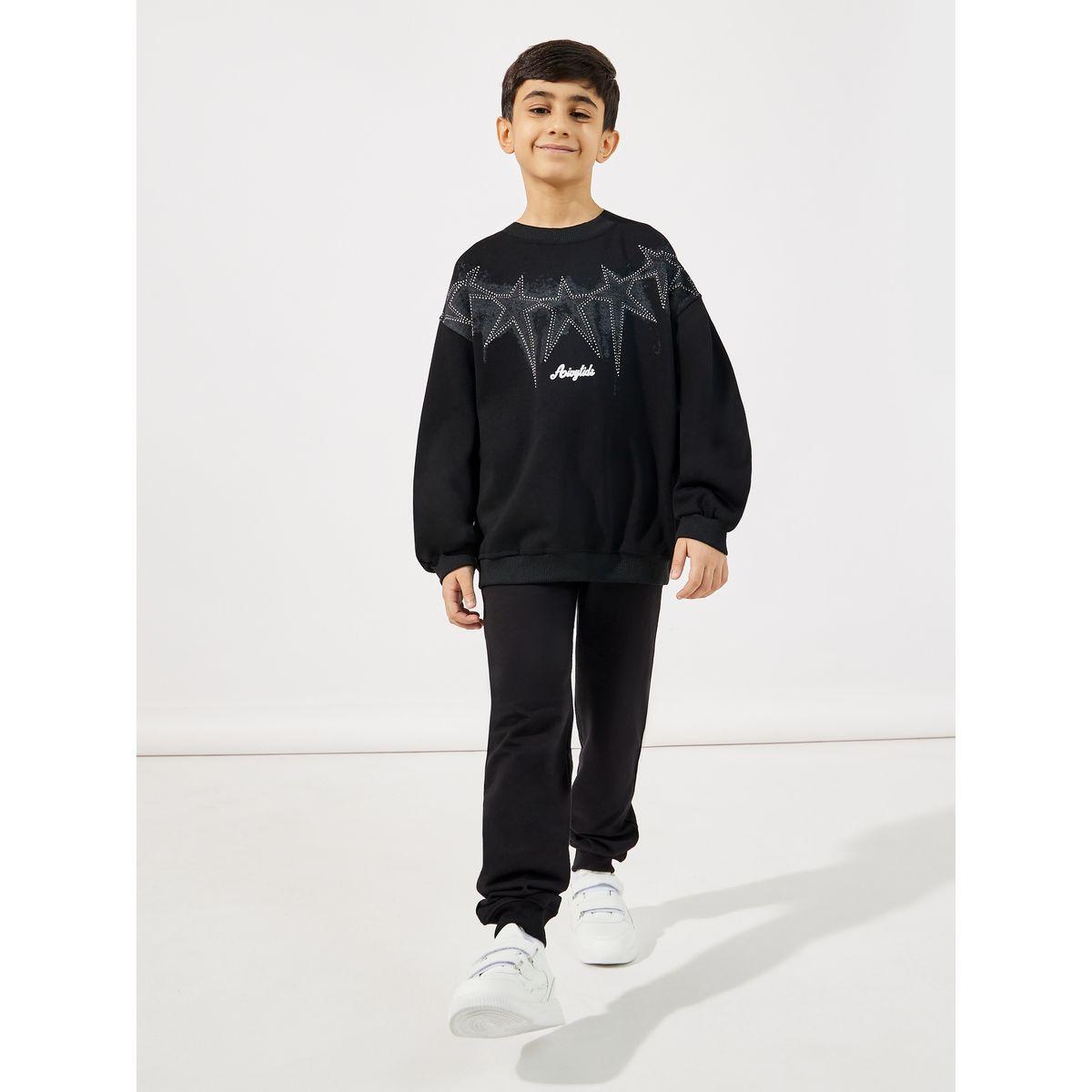 Styli Star Print Loose Fit Sweatshirt-boys-clothing-sweatshirts-image-2