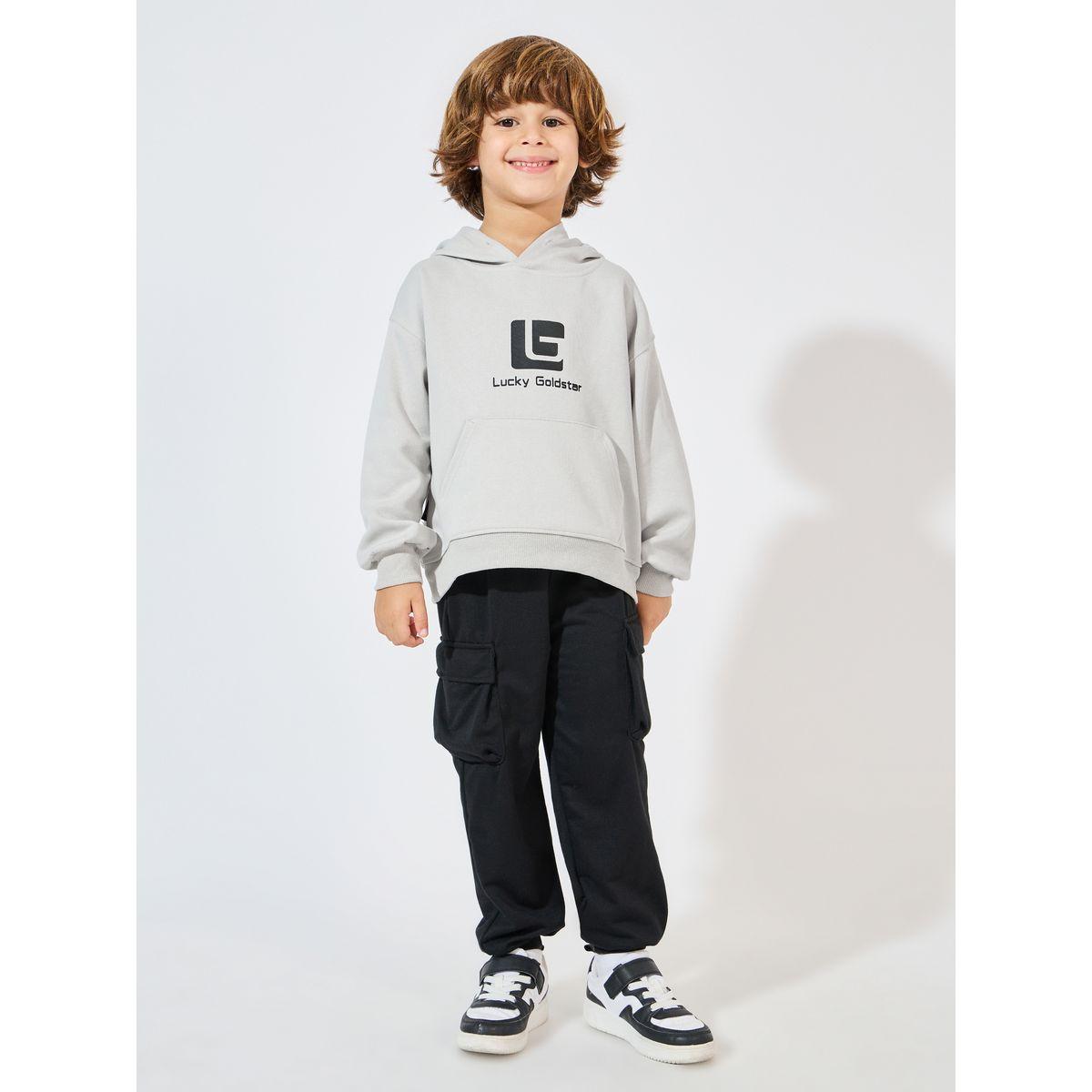 Styli Loose Fit Letter Print Pocket Front Hoodie-boys-clothing-winterwear-sweatshirts-image-2