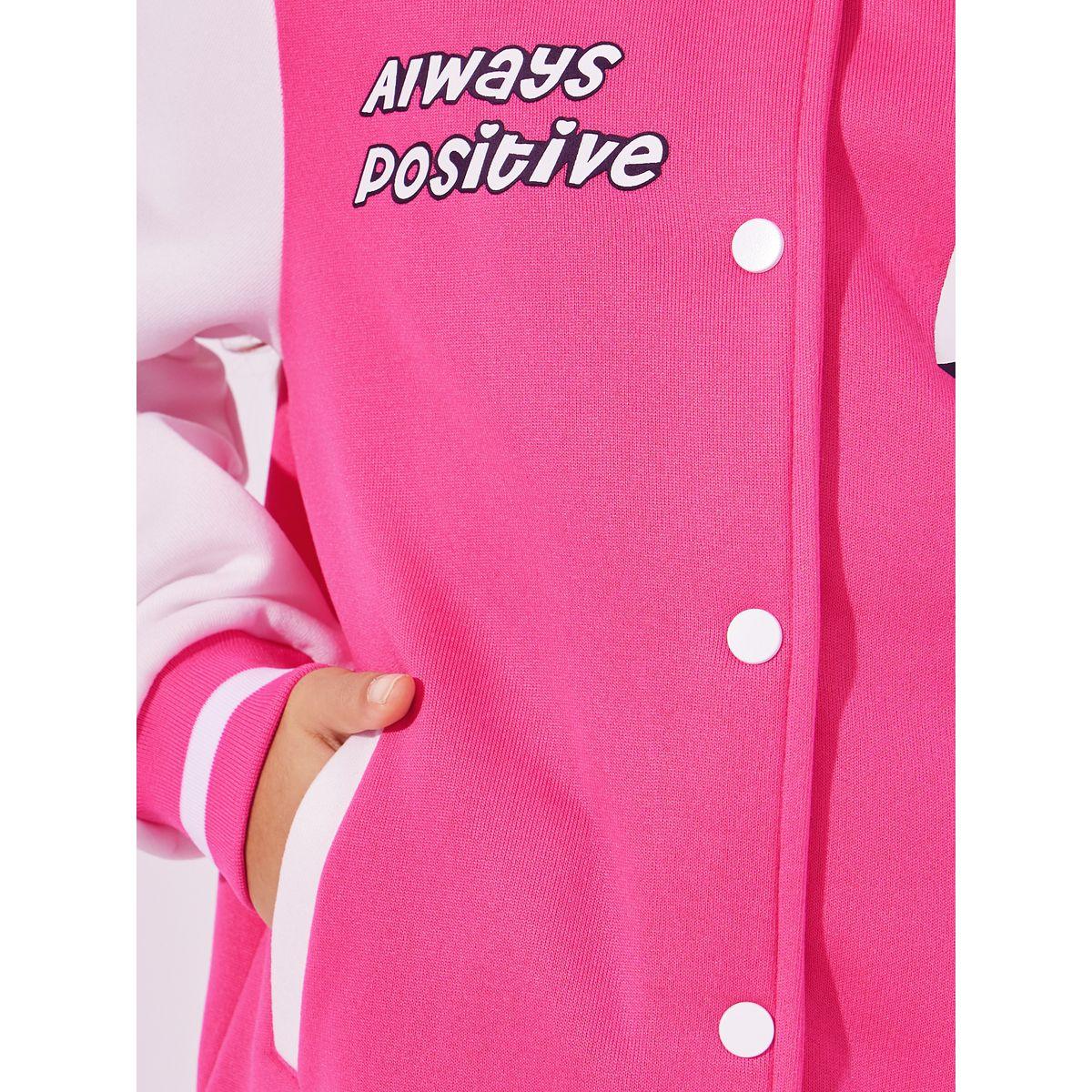 Styli Heart Print Slant Pocket Jacket-girls-clothing-jacketsandcoats-image-4