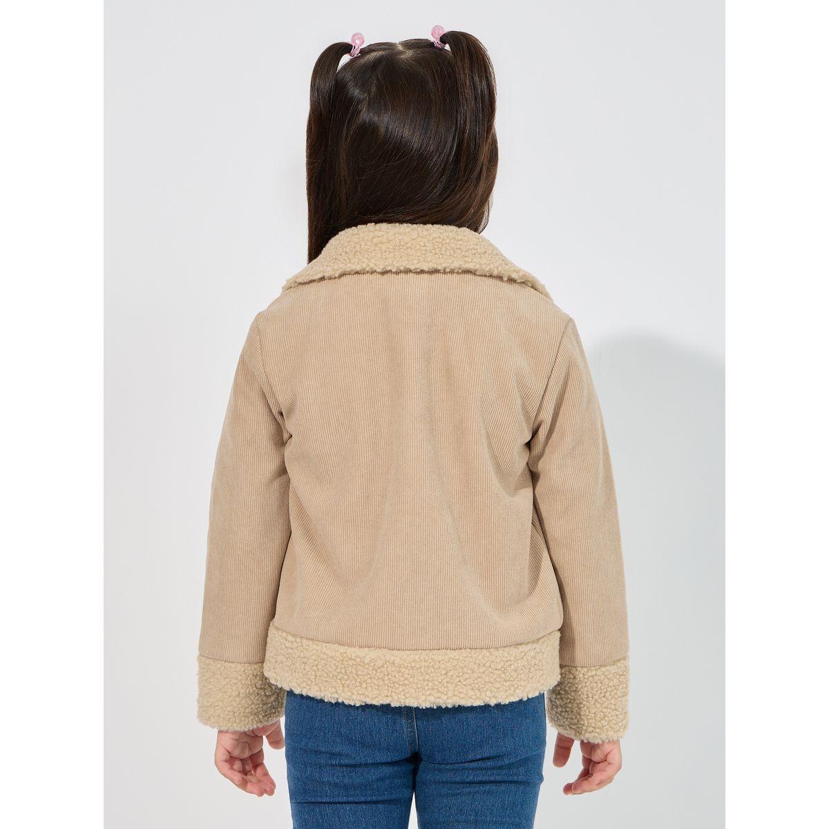 جاكيت كوردروي مزين بفرو صناعي-girls-clothing-winterwear-jacketsandcoats-image-4