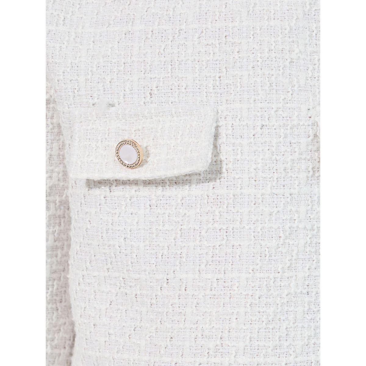 Styli Pleated Hem Tweed Dress with Flap Detail-girls-clothing-dressesandjumpsuits-image-3