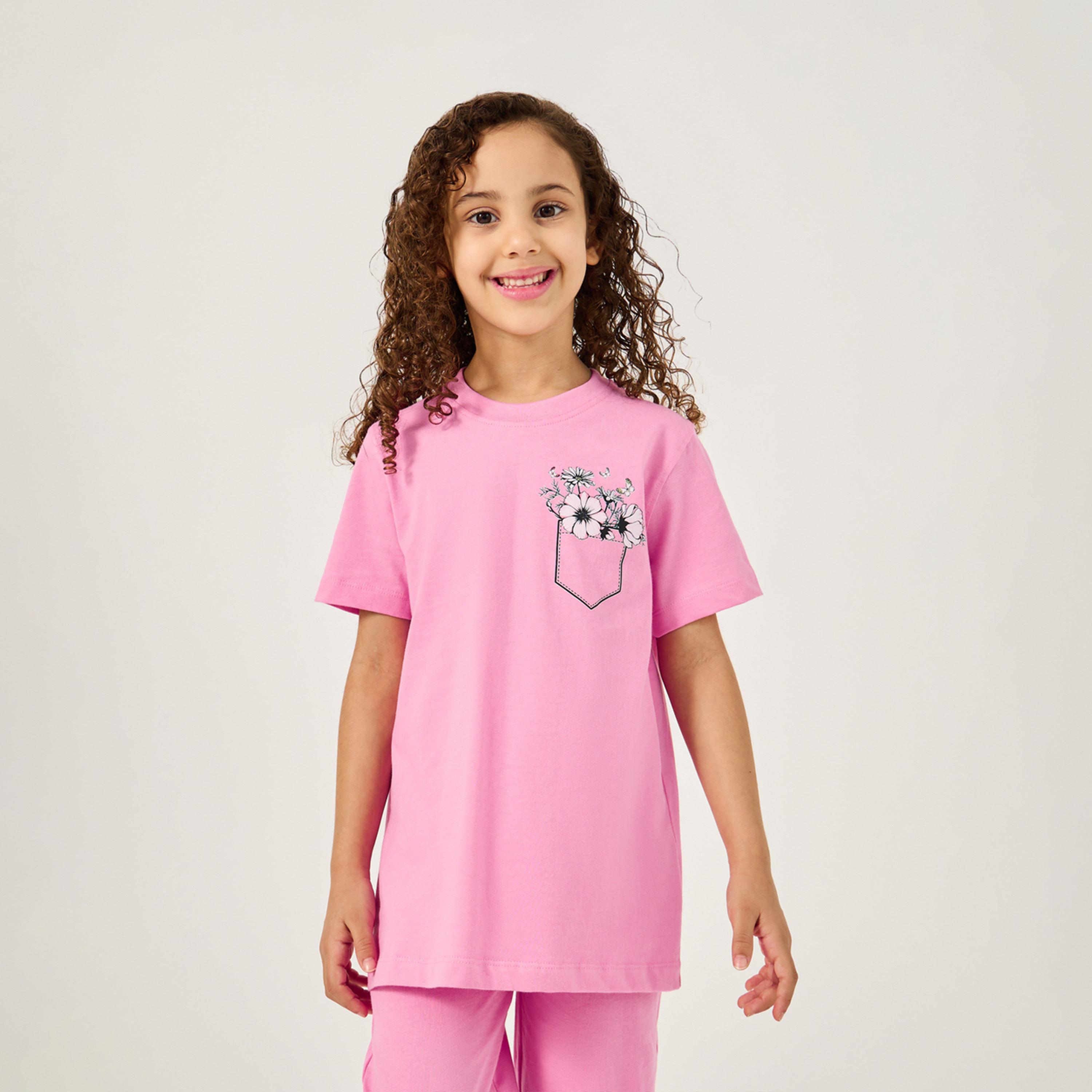 ستايلي - طقم بيجامة مطبوع عليه-girls-clothing-nightwear-image-2
