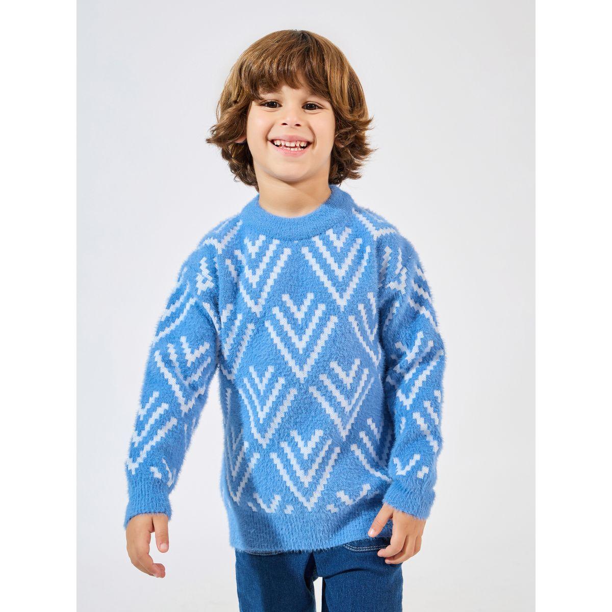 سويتر محبوك مطبع بنمط الماس-boys-clothing-jumpersandcardigans-image-1