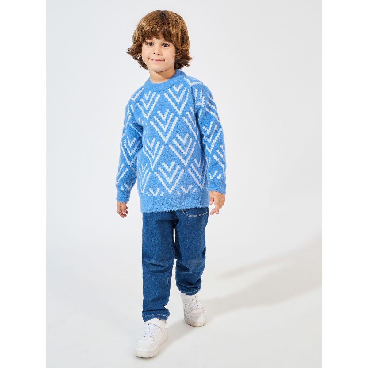 سويتر محبوك مطبع بنمط الماس-boys-clothing-jumpersandcardigans-image-2