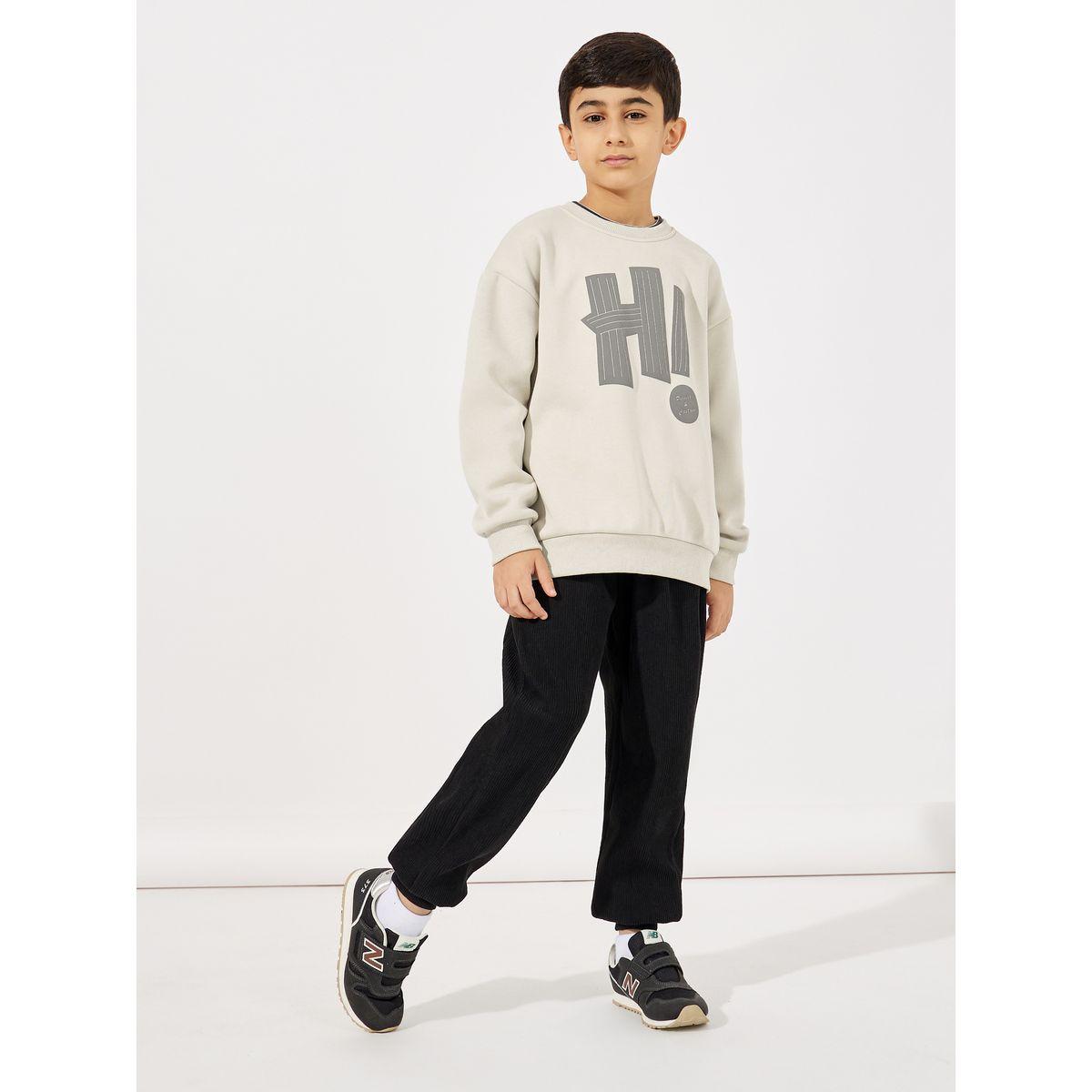 Styli Thermal Lined Applique Letter Sweatshirt-boys-clothing-sweatshirts-image-2