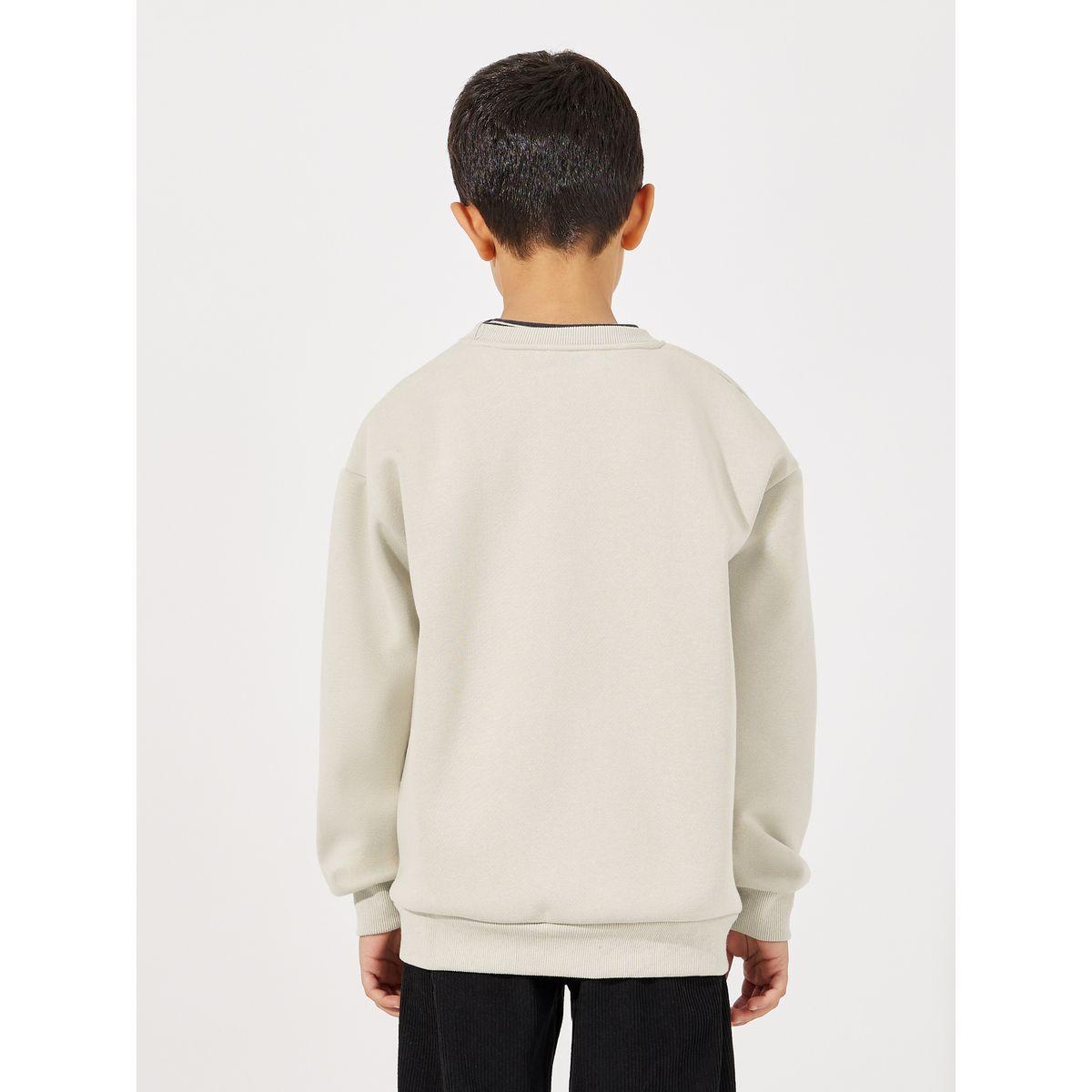 سويت شيرت مزين بحرف مع حواف مكبلة-boys-clothing-sweatshirts-image-4