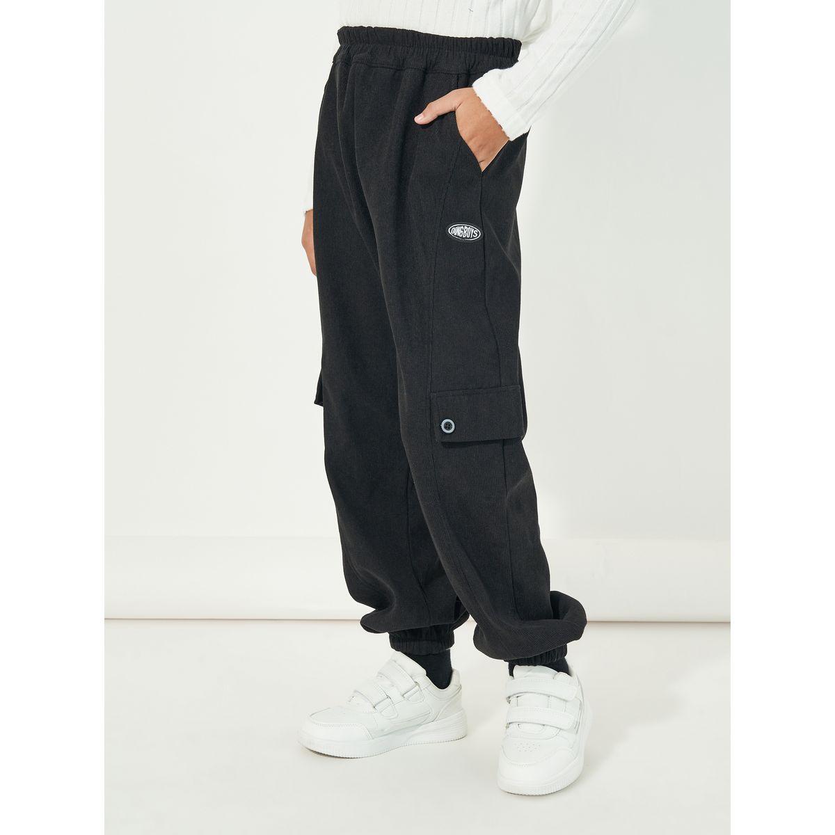 Styli Patch Work Detail Cargo Corduroy Pant-boys-clothing-bottoms-trousers-image-1