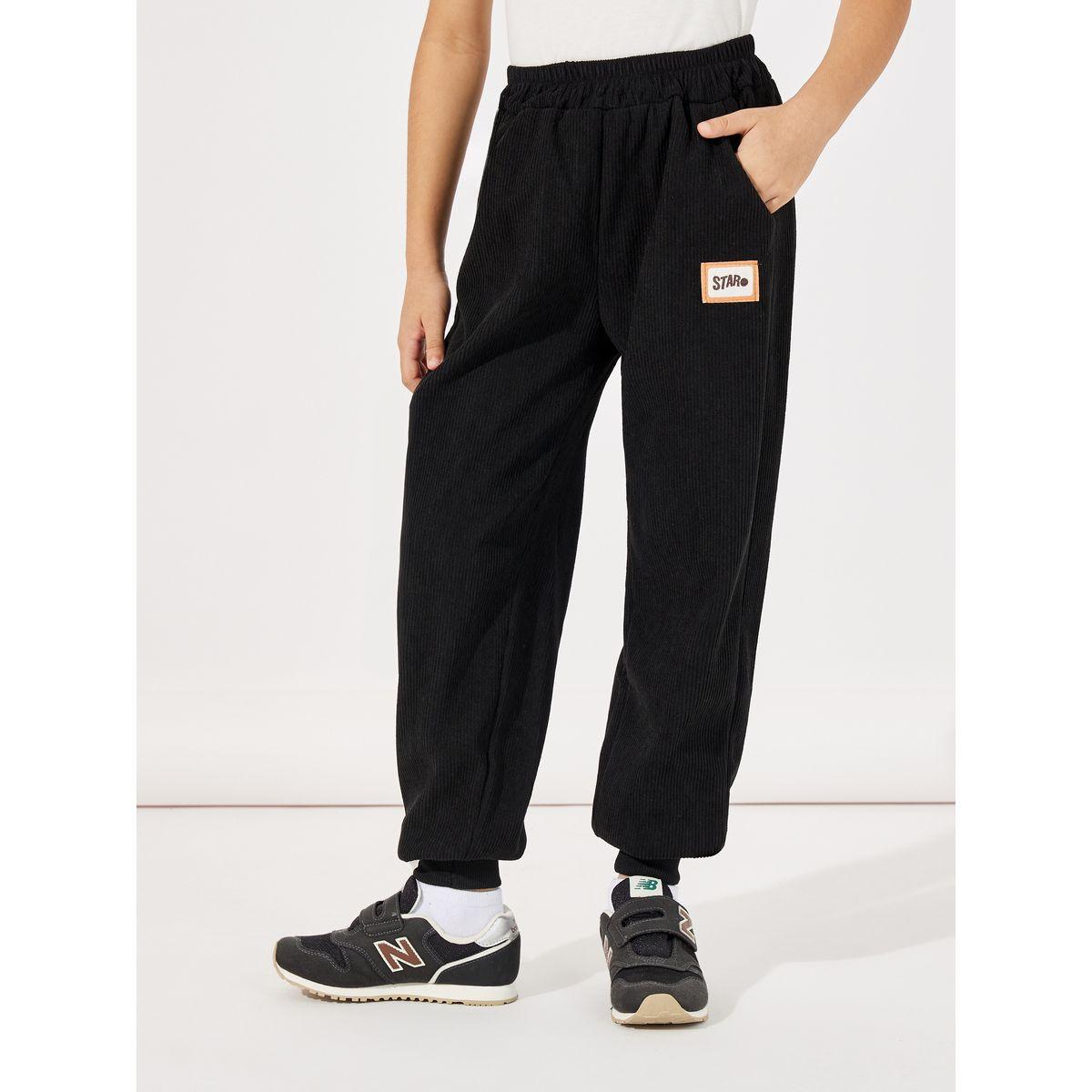 Styli Patch Design Corduroy Joggers-boys-clothing-bottoms-joggersandtrackpants-image-3