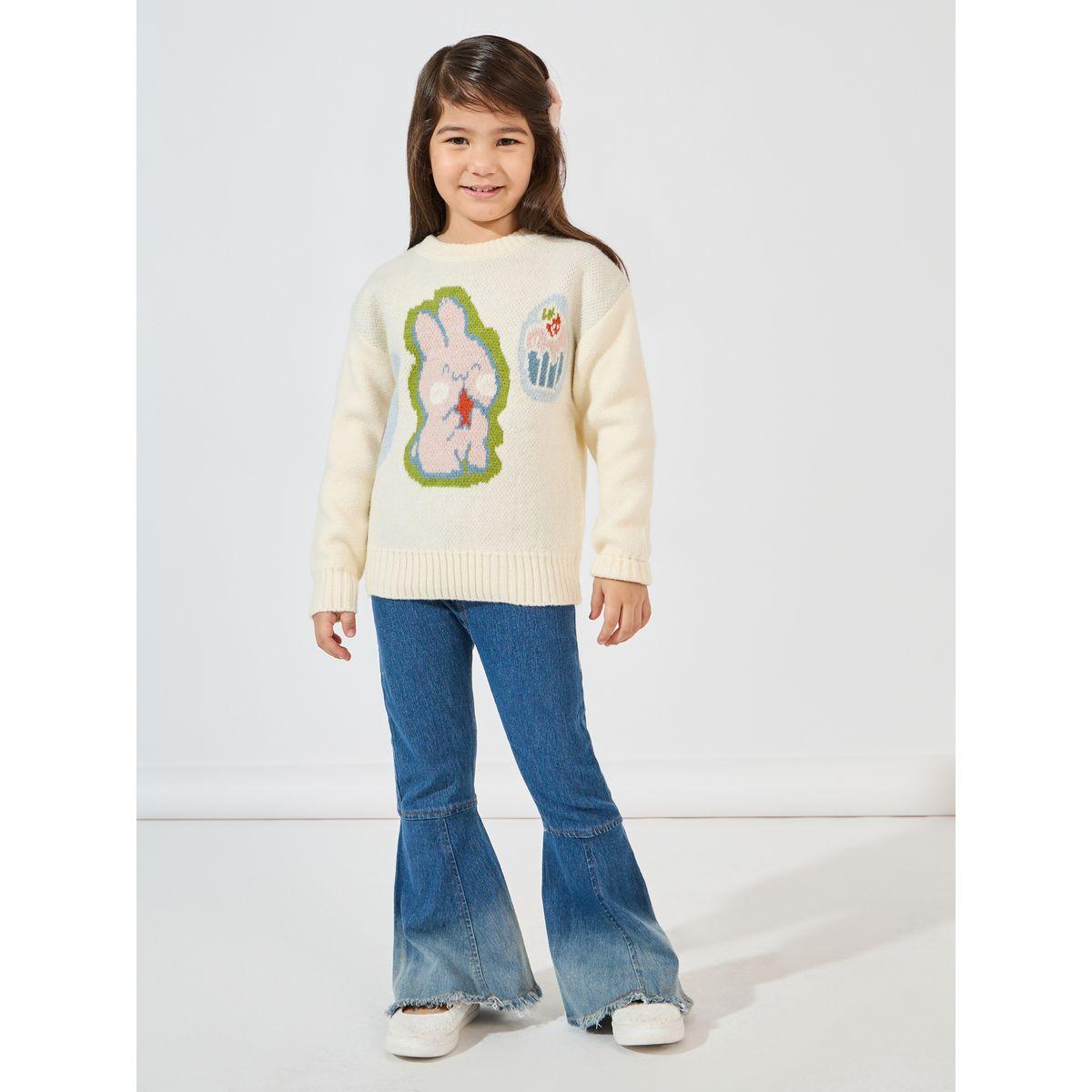 Styli Rabbit Pattern Knitted Sweater-girls-clothing-jumpersandcardigans-image-2
