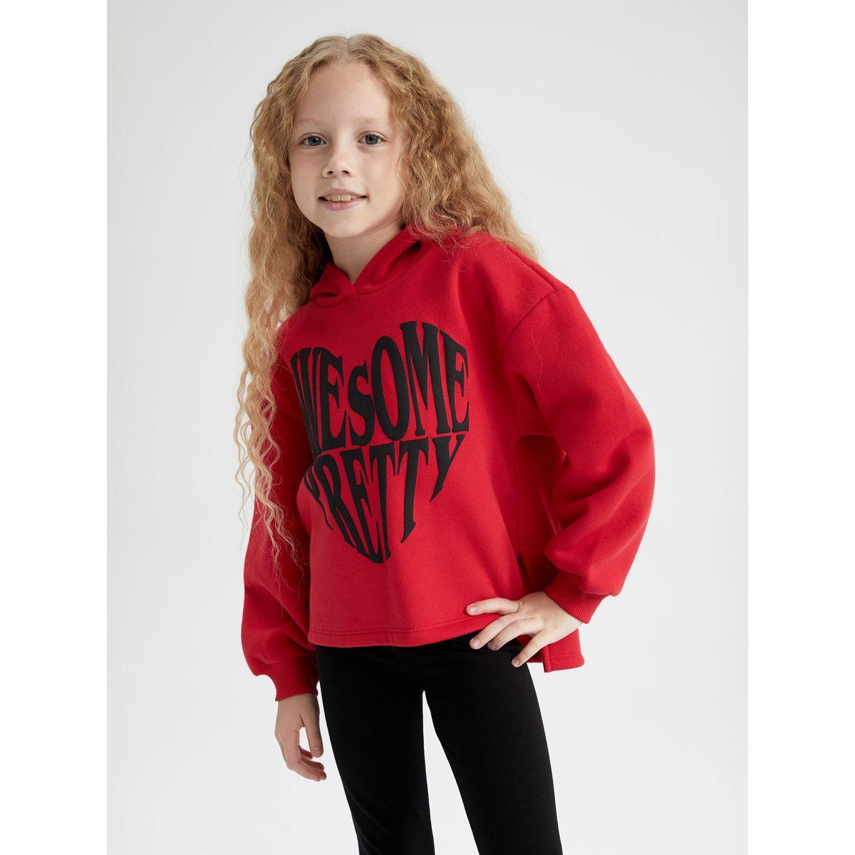 DeFacto X Styli  Heart Printed Hoodie & Leggings Set-girls-clothing-setsandcoords-image-1
