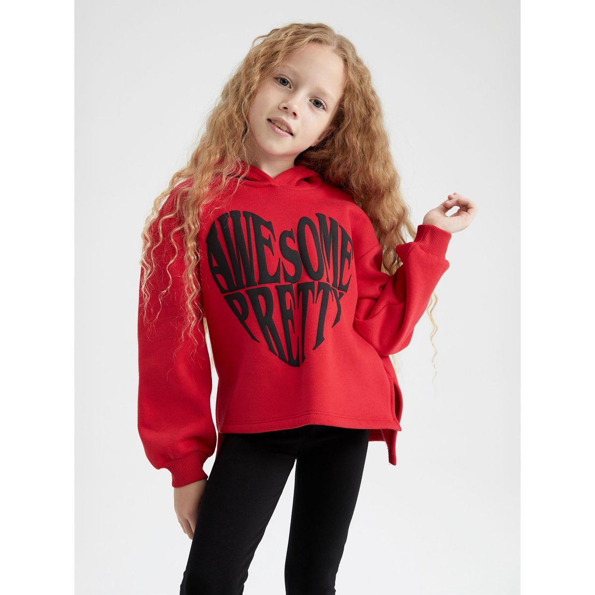 DeFacto X Styli  Heart Printed Hoodie & Leggings Set-girls-clothing-setsandcoords-image-5