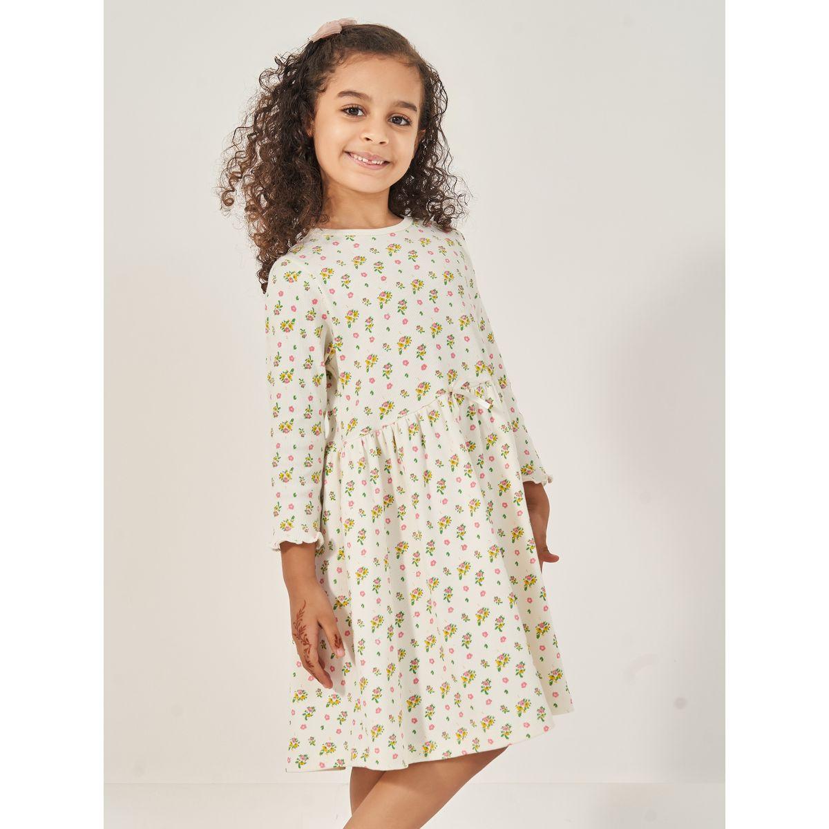 فستان بطول الركبة مطبع بالكامل-girls-clothing-dressesandjumpsuits-image-2