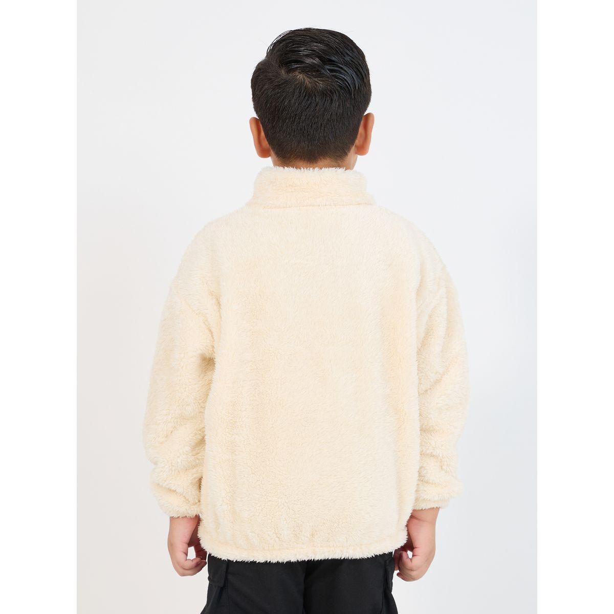 Styli Patch Detail Fuzzy Zipper Jacket-boys-clothing-jacketsandcoats-image-4
