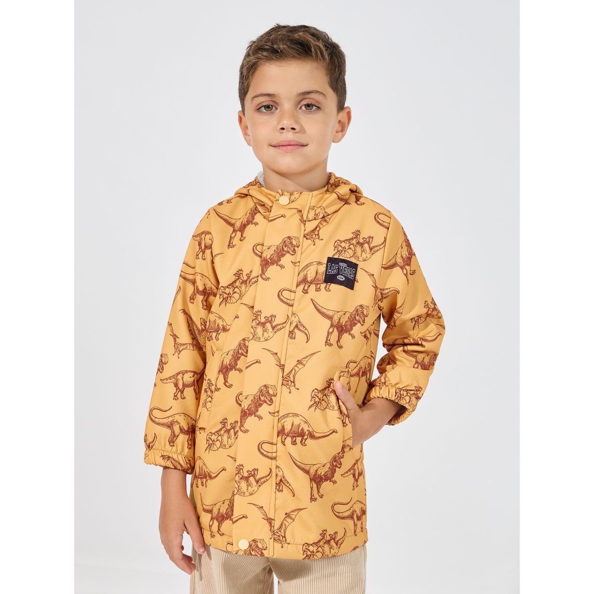 Styli Dinosaur Print Thermal Lined Hooded Jacket-boys-clothing-jacketsandcoats-image-1