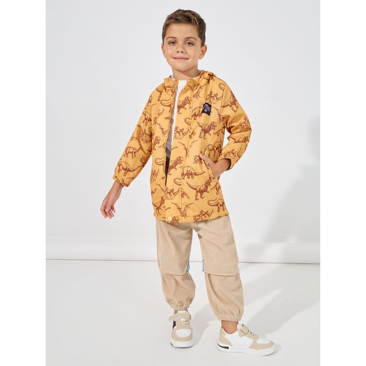 Styli Dinosaur Print Thermal Lined Hooded Jacket-boys-clothing-jacketsandcoats-image-2