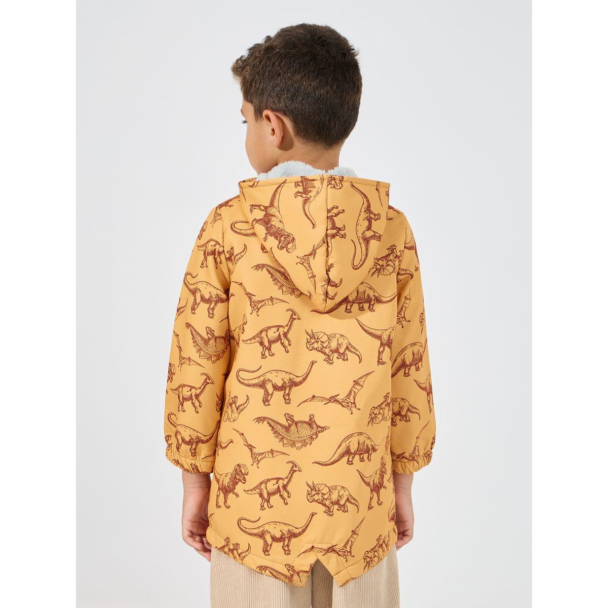 Styli Dinosaur Print Thermal Lined Hooded Jacket-boys-clothing-jacketsandcoats-image-4