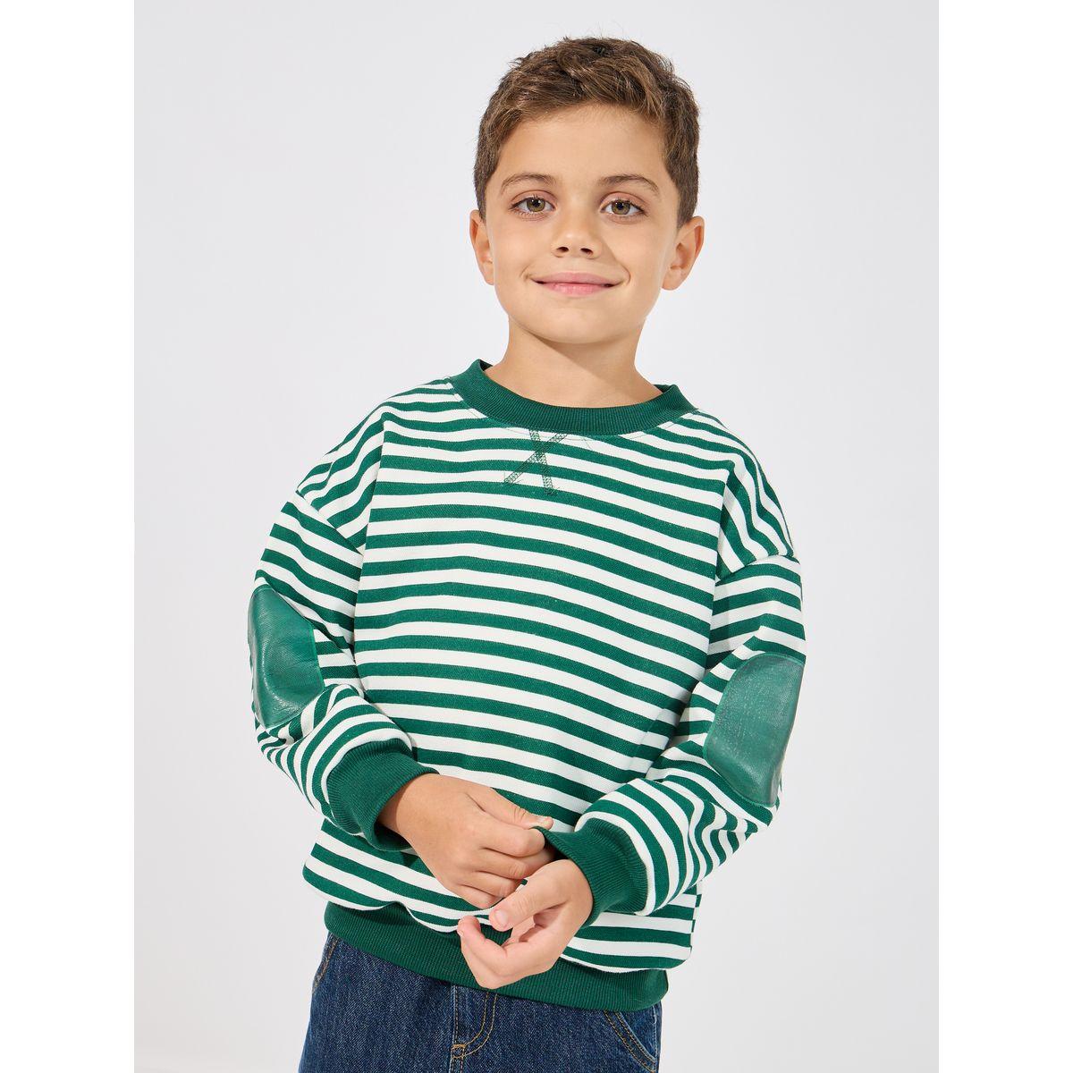 Styli Dropped Shoulder Striped Sweatshirt-boys-clothing-sweatshirts-image-1