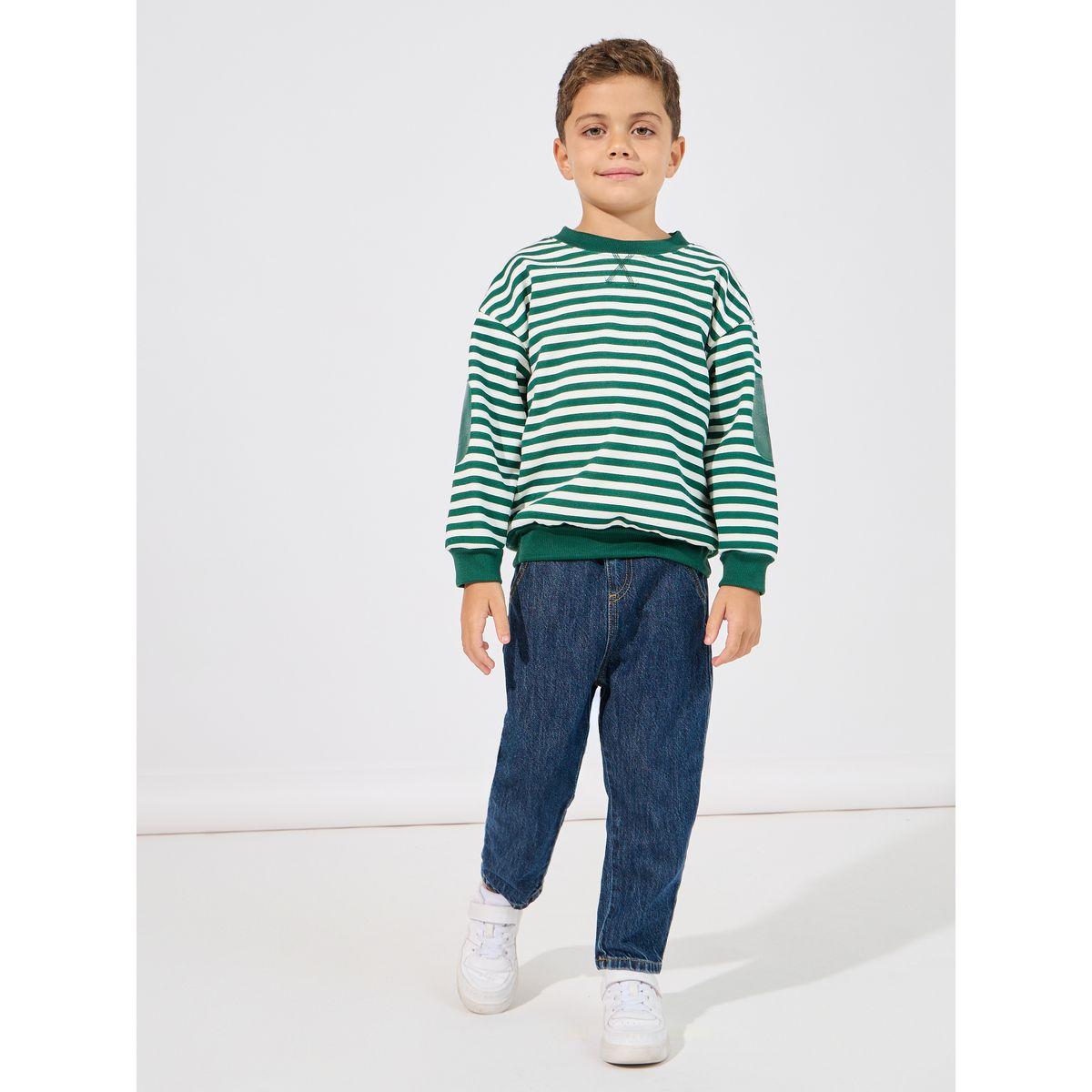 Styli Dropped Shoulder Striped Sweatshirt-boys-clothing-sweatshirts-image-2