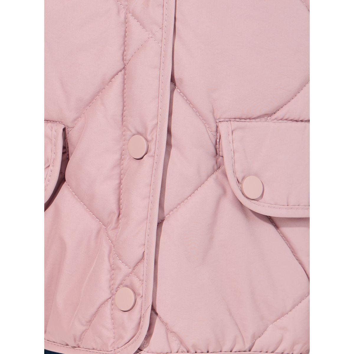 Styli Lined Faux Fur Collar Quilted Jacket-girls-clothing-winterwear-jacketsandcoats-image-3
