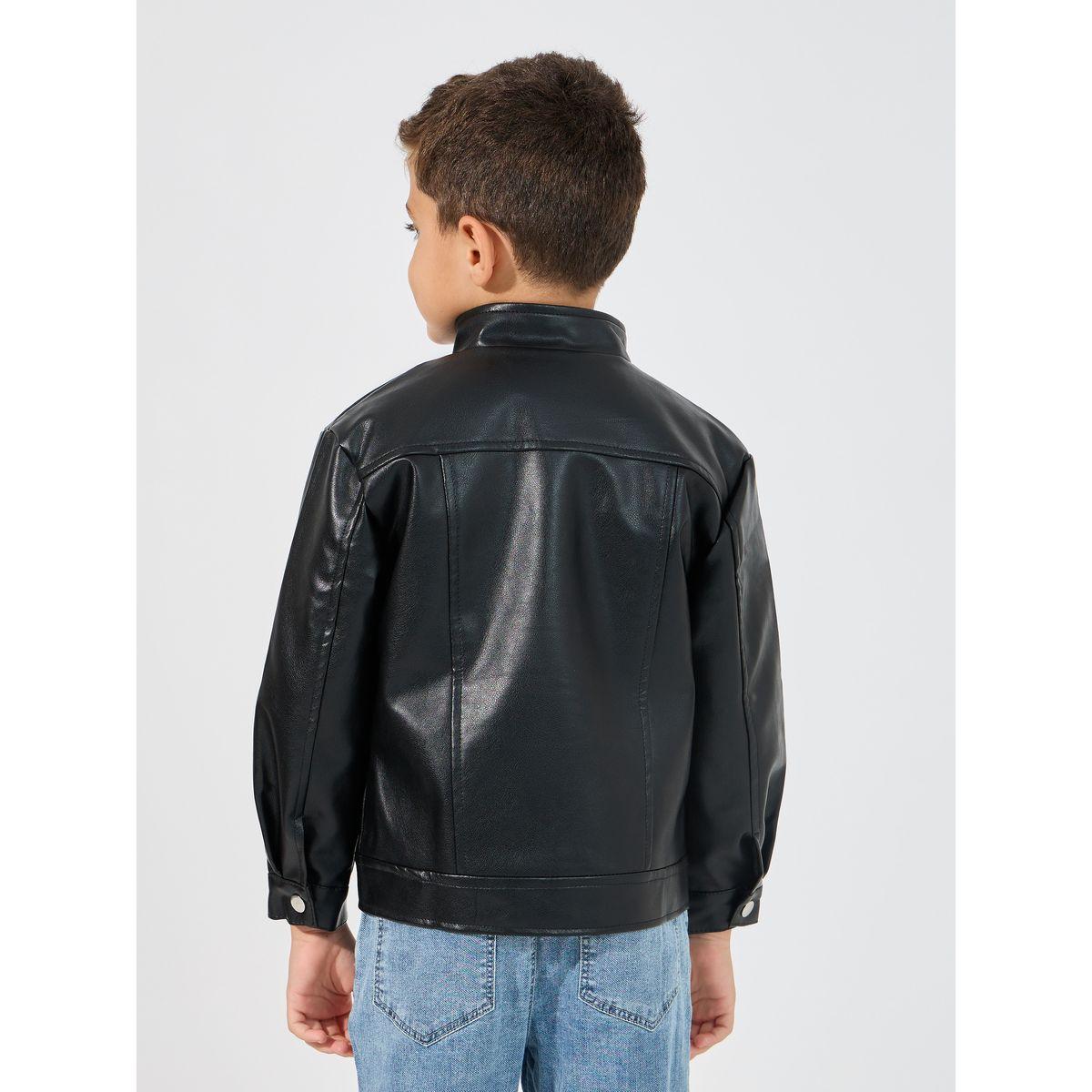 Styli Leather Look Zipper Jacket-boys-clothing-jacketsandcoats-image-4