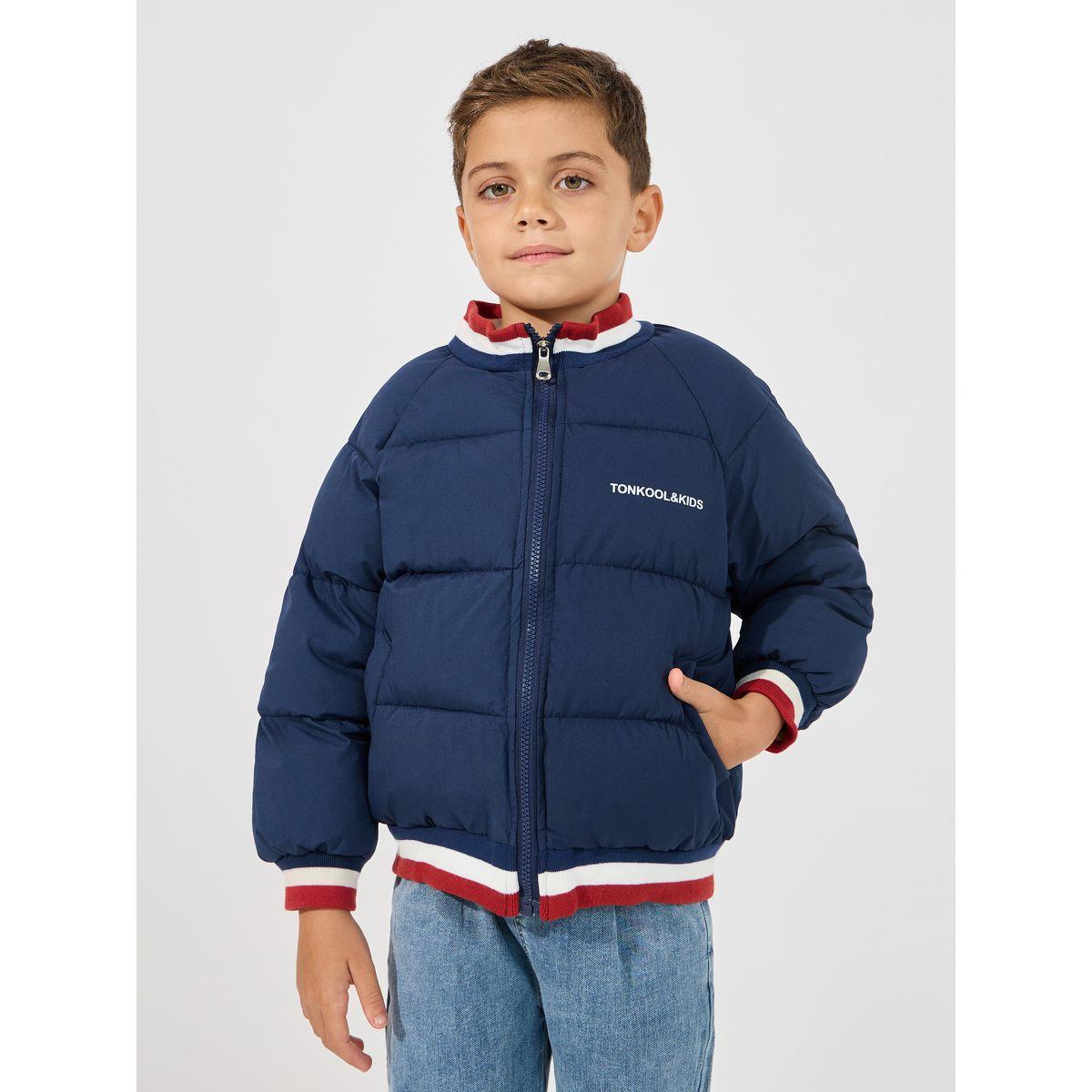 Styli Contrast Trim Side Pocket Quilted Jacket-boys-clothing-jacketsandcoats-image-1