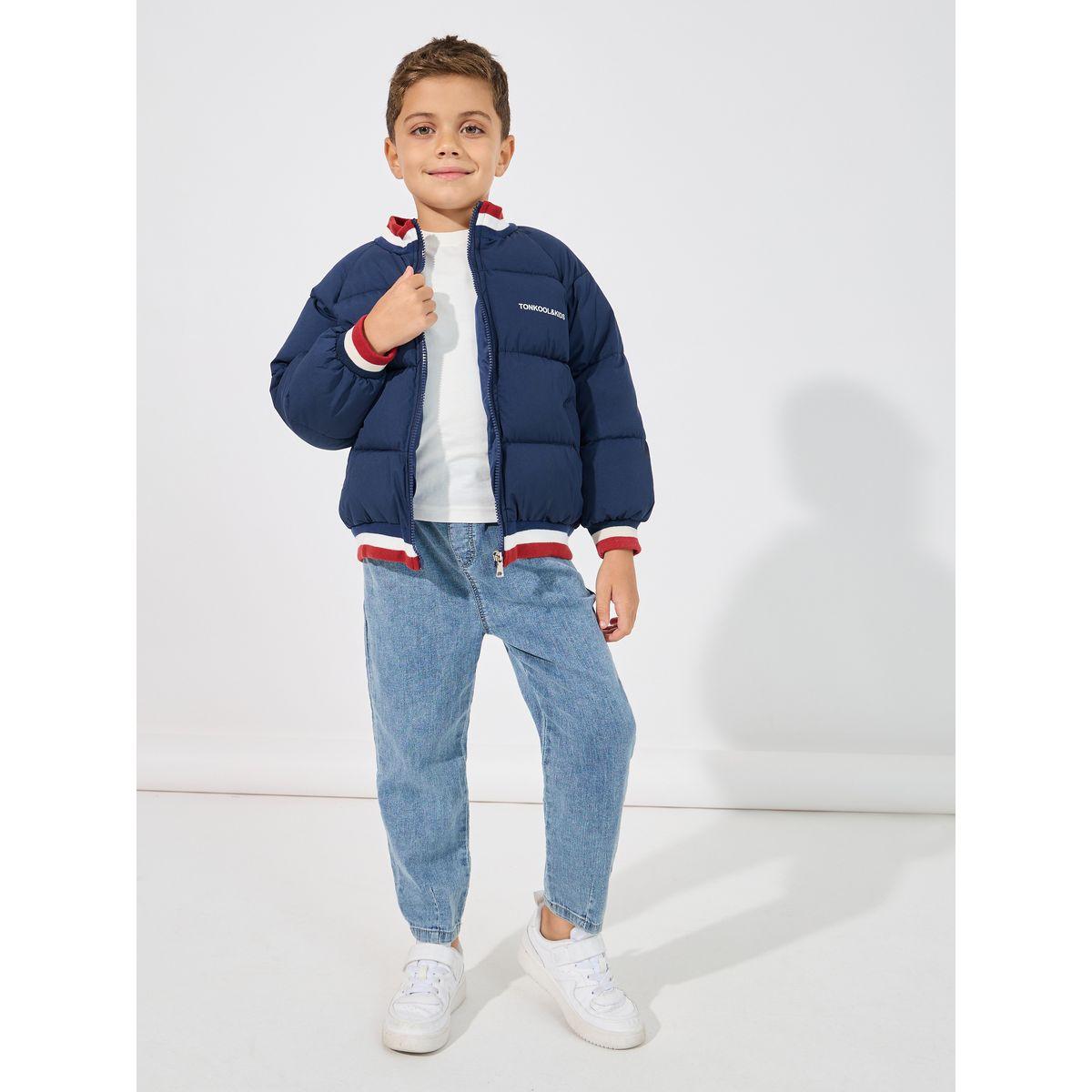 Styli Contrast Trim Side Pocket Quilted Jacket-boys-clothing-jacketsandcoats-image-2