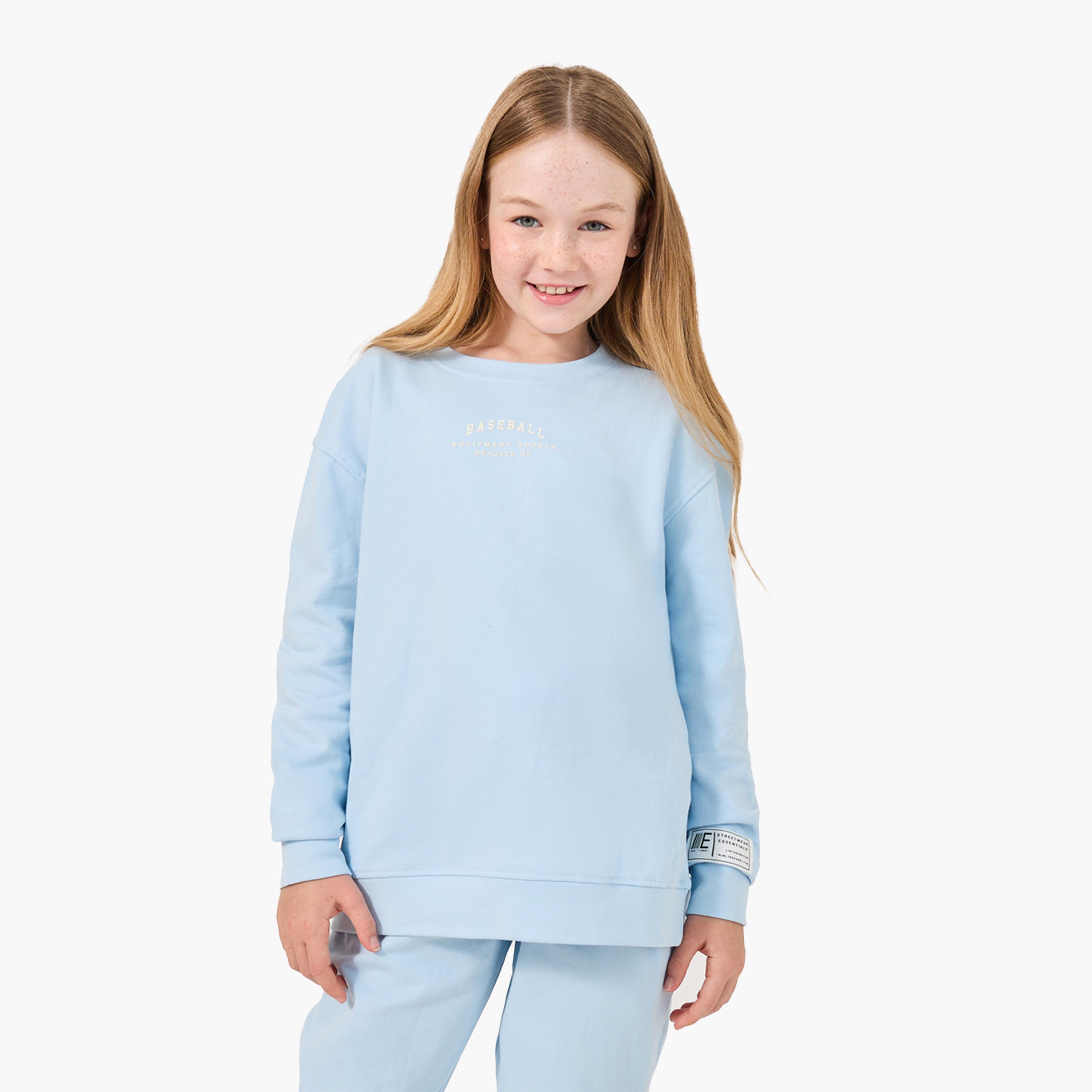 Styli Round Neck Slogan Printed Sweatshirt-girls-clothing-winterwear-sweatshirts-image-1