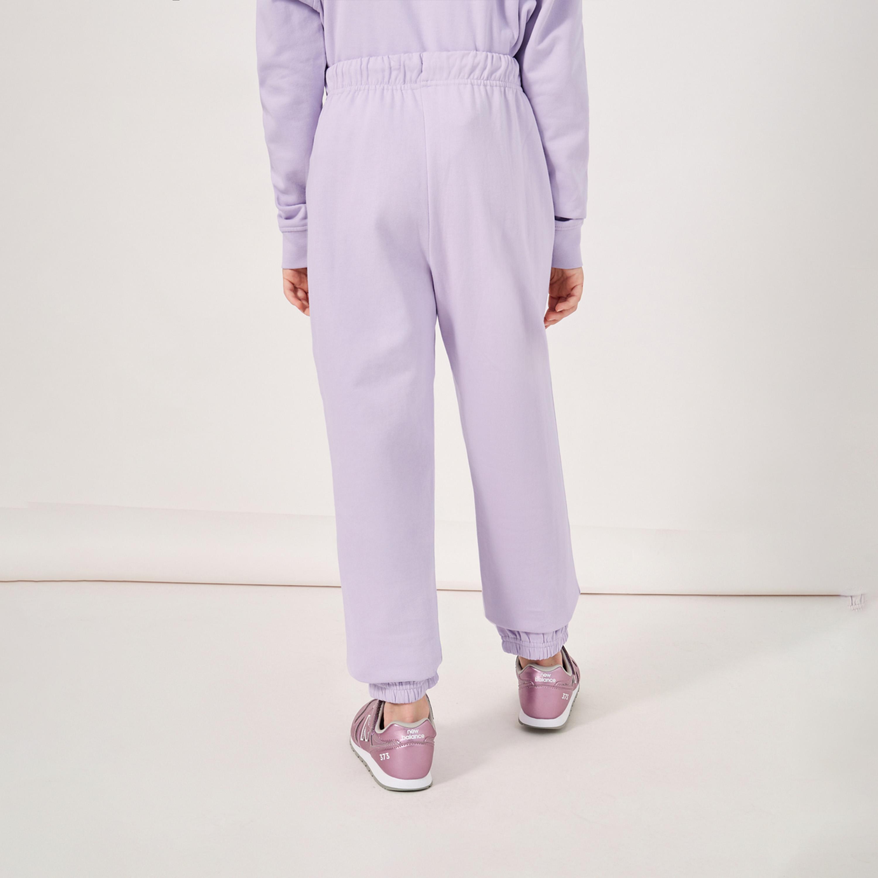 Styli Minimal Slogan Print Elastic Waistband Joggers-girls-clothing-bottoms-joggersandtrackpants-image-4