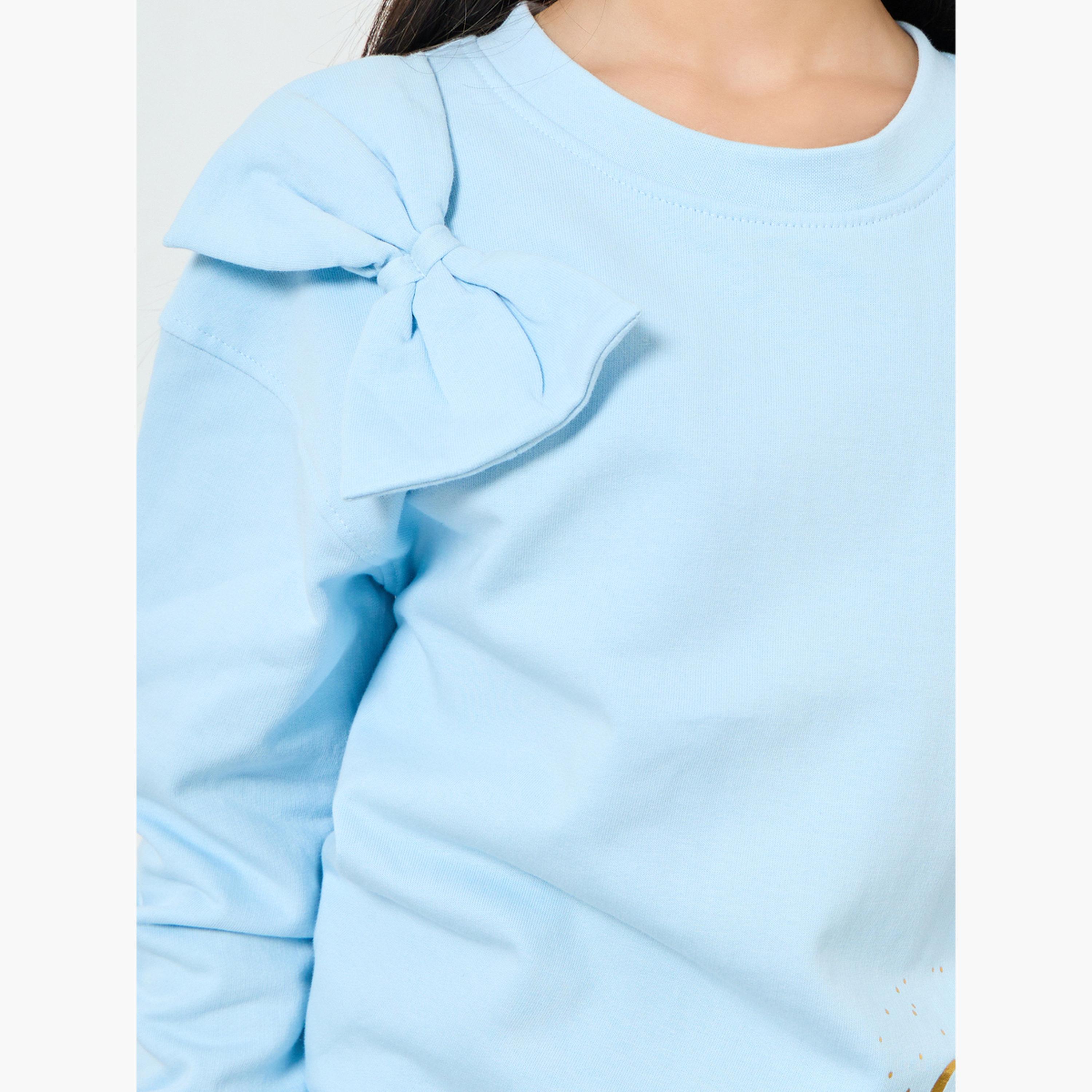 Styli Girls Bow Detail Printed Sweatshirt-girls-clothing-sweatshirts-image-3