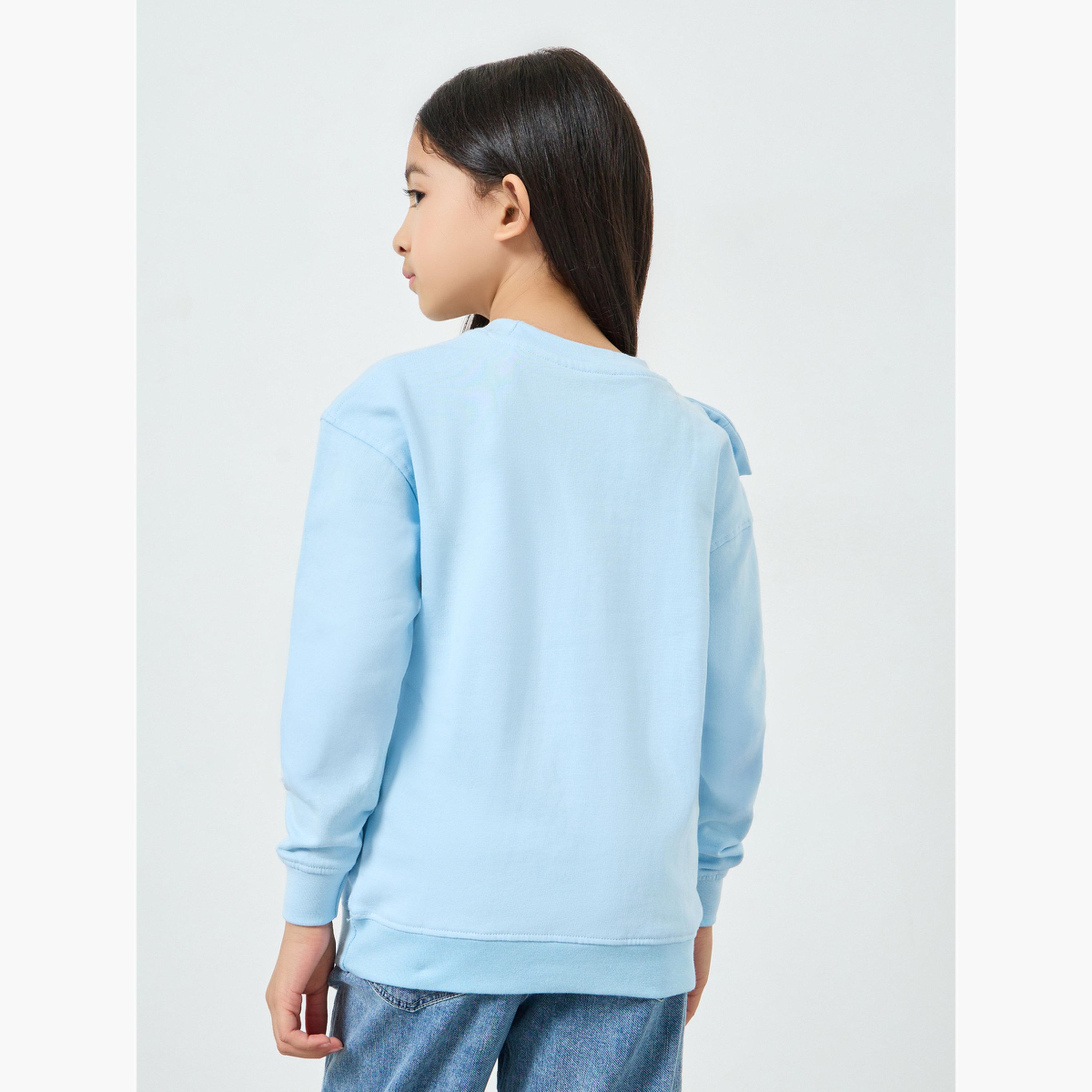 Styli Girls Bow Detail Printed Sweatshirt-girls-clothing-sweatshirts-image-5