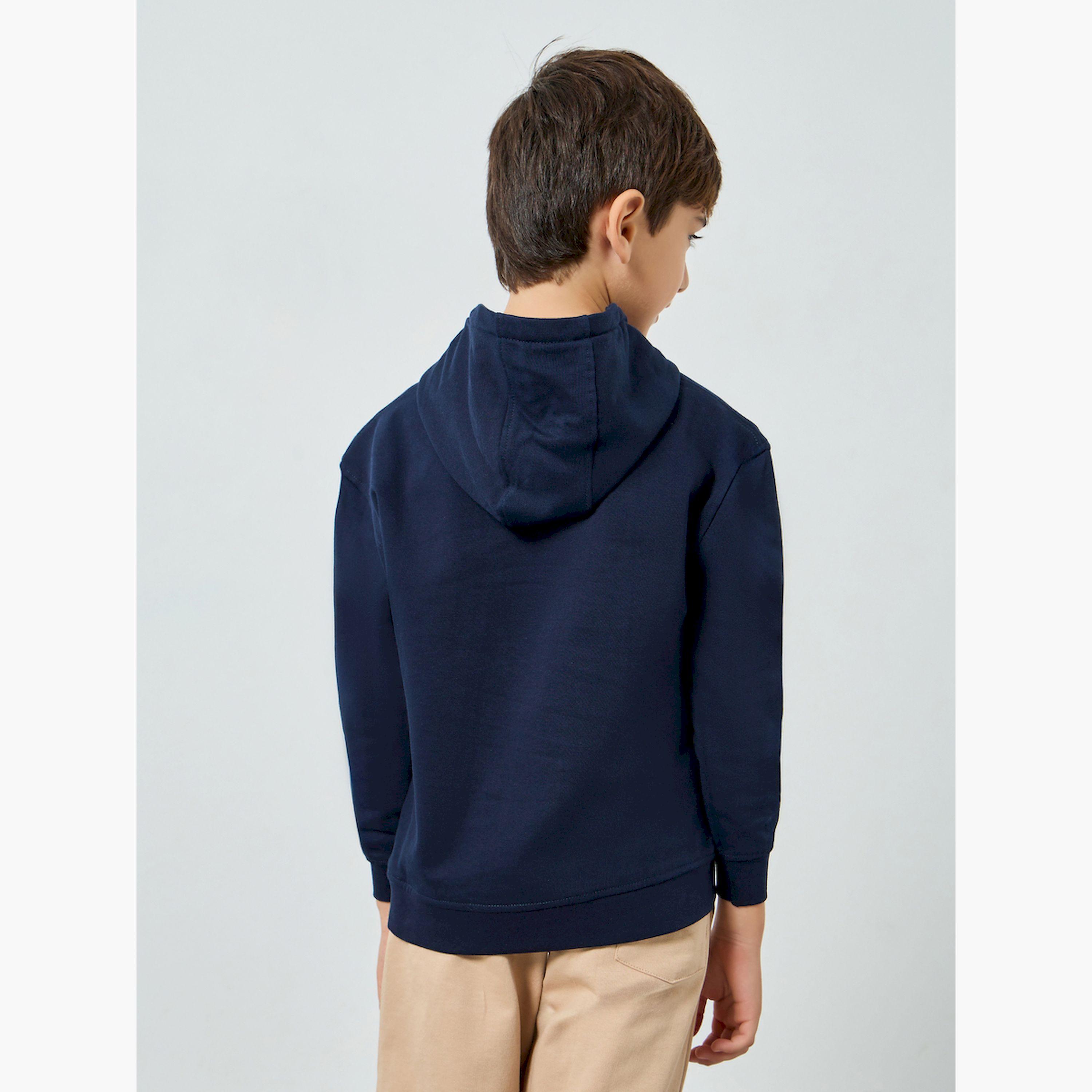 Styli Boys Navy Blue Printed Hoodie-boys-clothing-sweatshirts-image-3