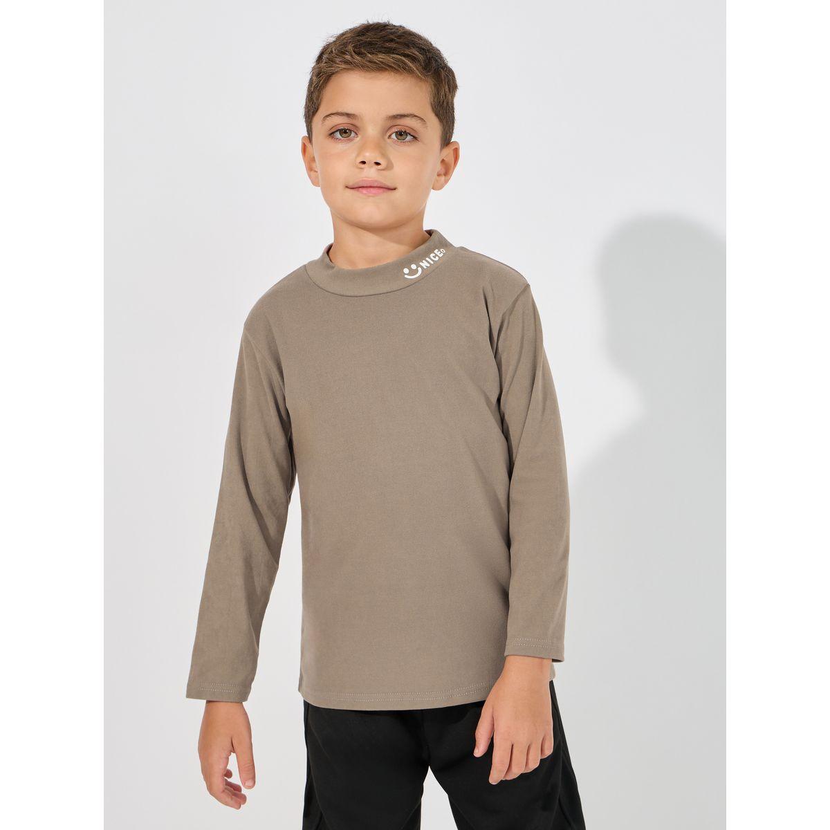 Styli Slogan Print Mock Neck T-Shirt-boys-clothing-tshirtsandpolos-image-1