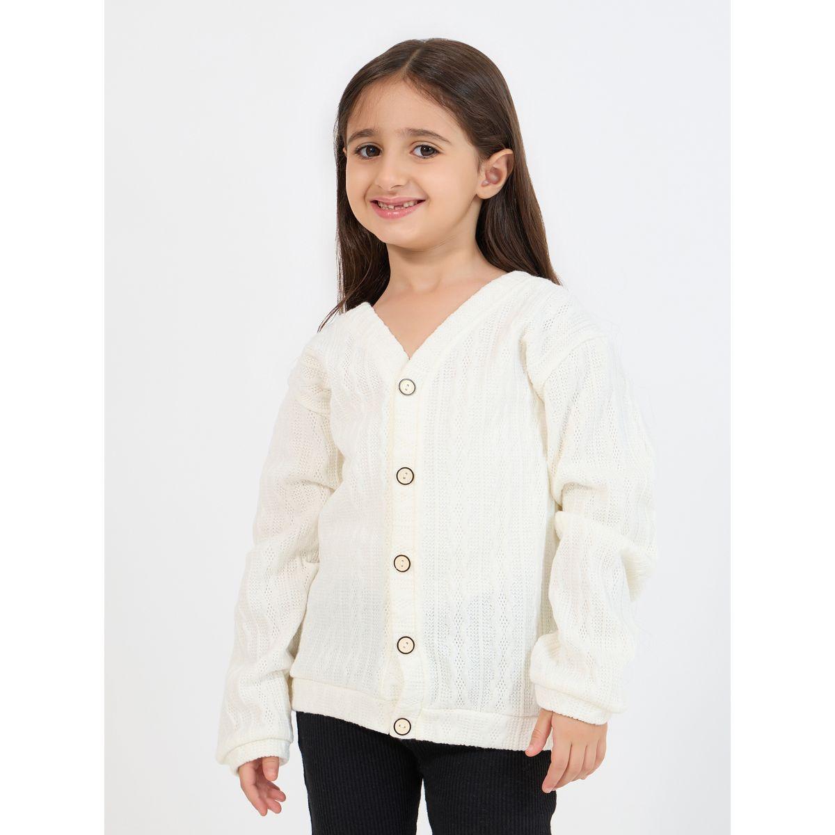 Styli Solid Cable Knit Cardigan-girls-clothing-jumpersandcardigans-image-1