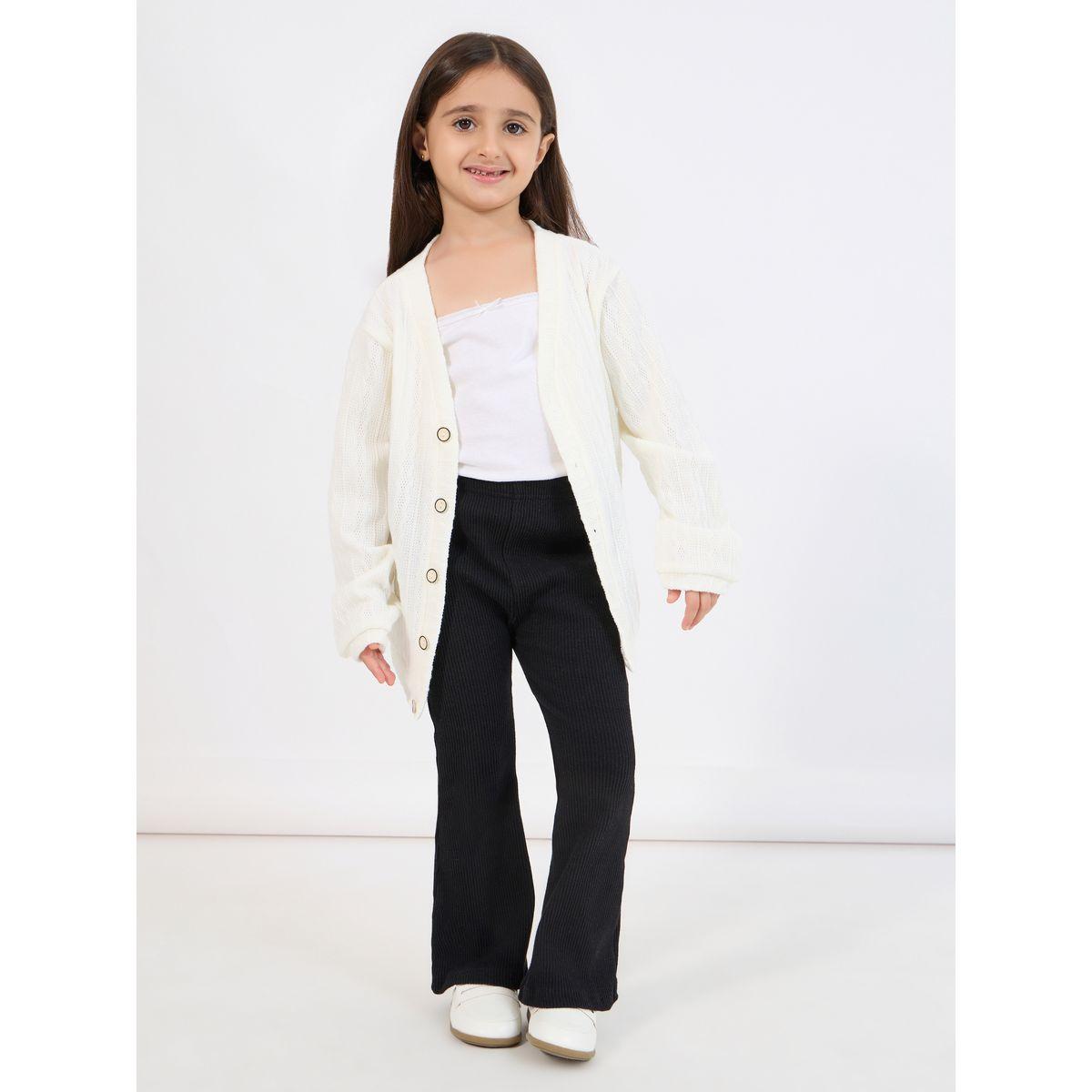 Styli Solid Cable Knit Cardigan-girls-clothing-jumpersandcardigans-image-2