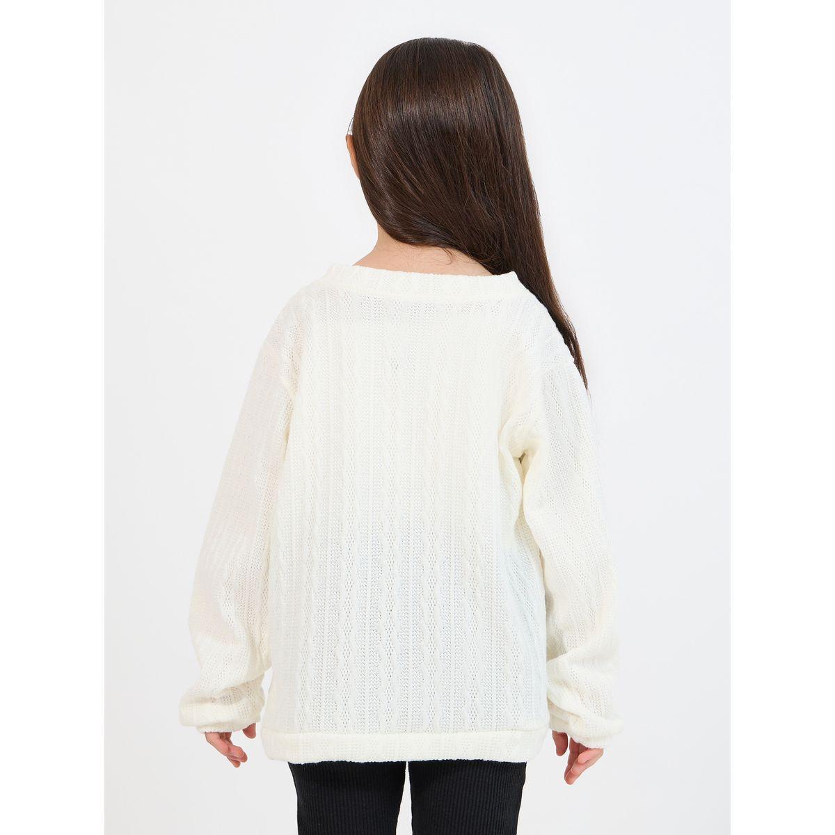 Styli Solid Cable Knit Cardigan-girls-clothing-jumpersandcardigans-image-4